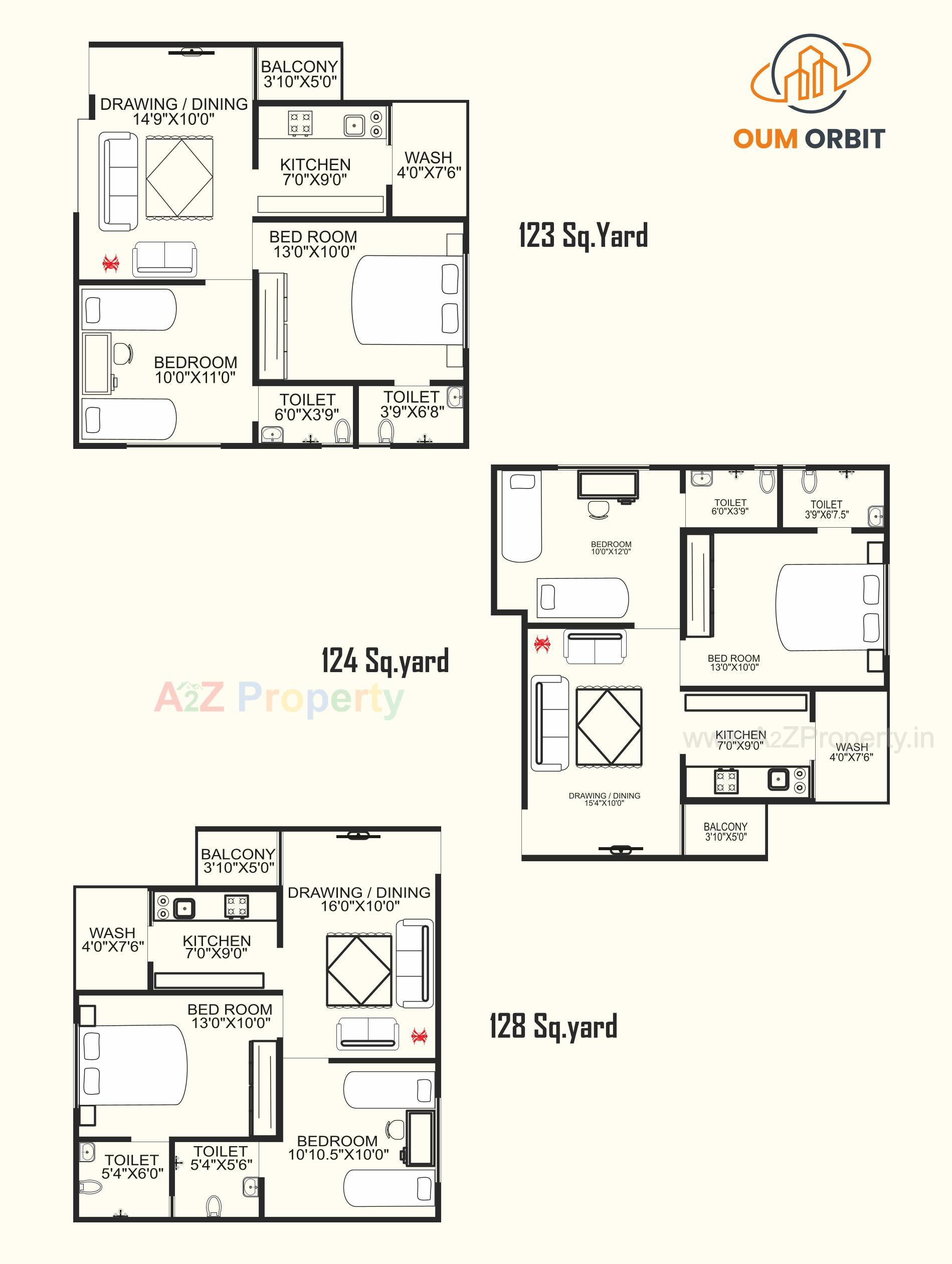 Layout of real estate project Oum Orbit located at Vinzol, Ahmedabad, Gujarat