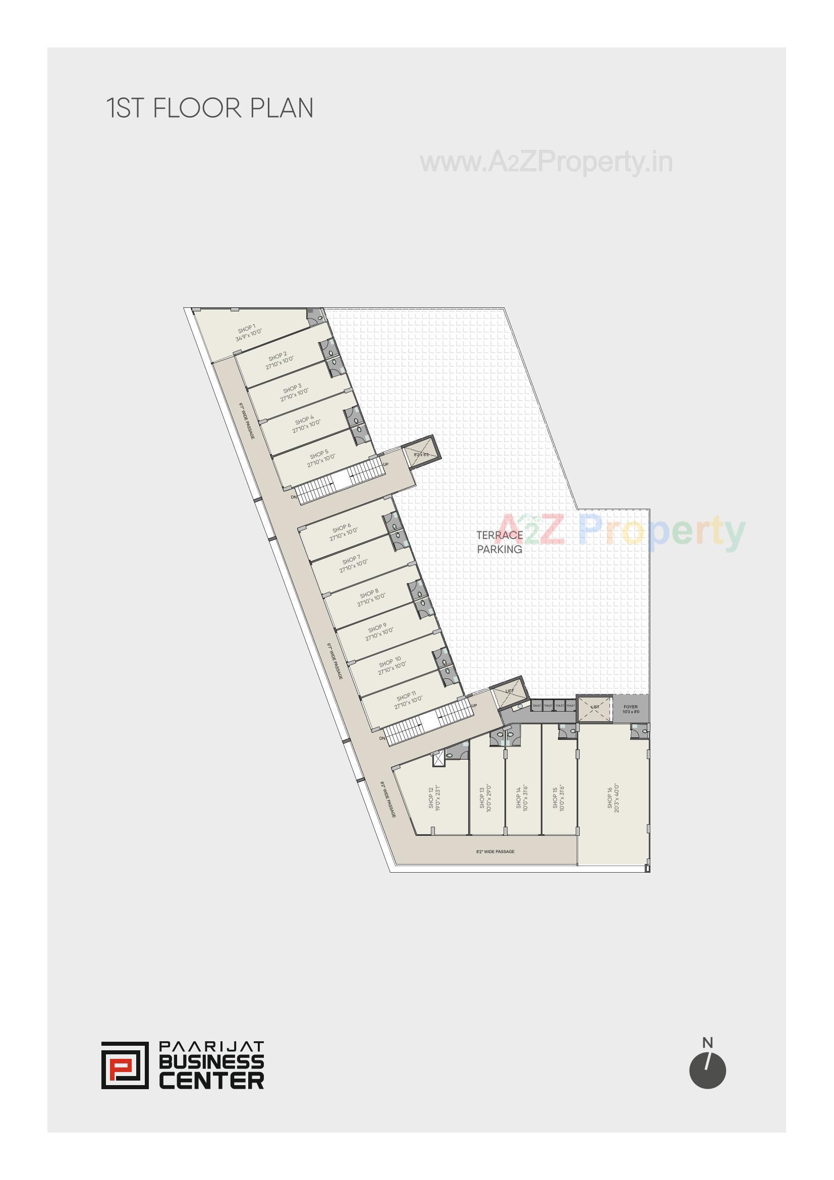 Layout of real estate project Paarijat Business Center located at Vatva, Ahmedabad, Gujarat