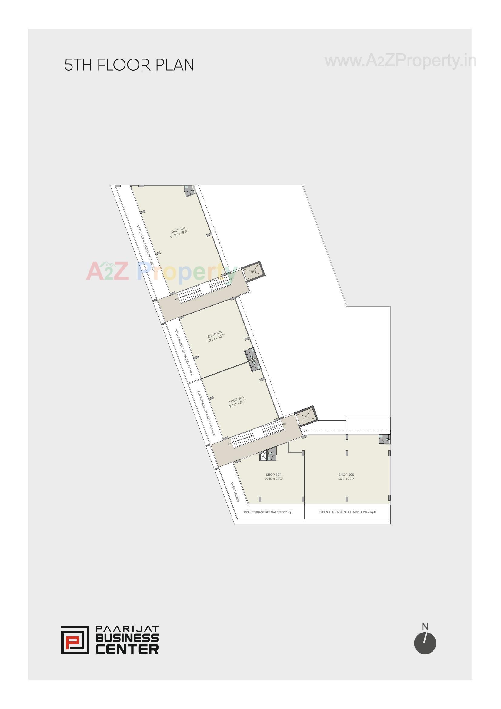 Layout of real estate project Paarijat Business Center located at Vatva, Ahmedabad, Gujarat