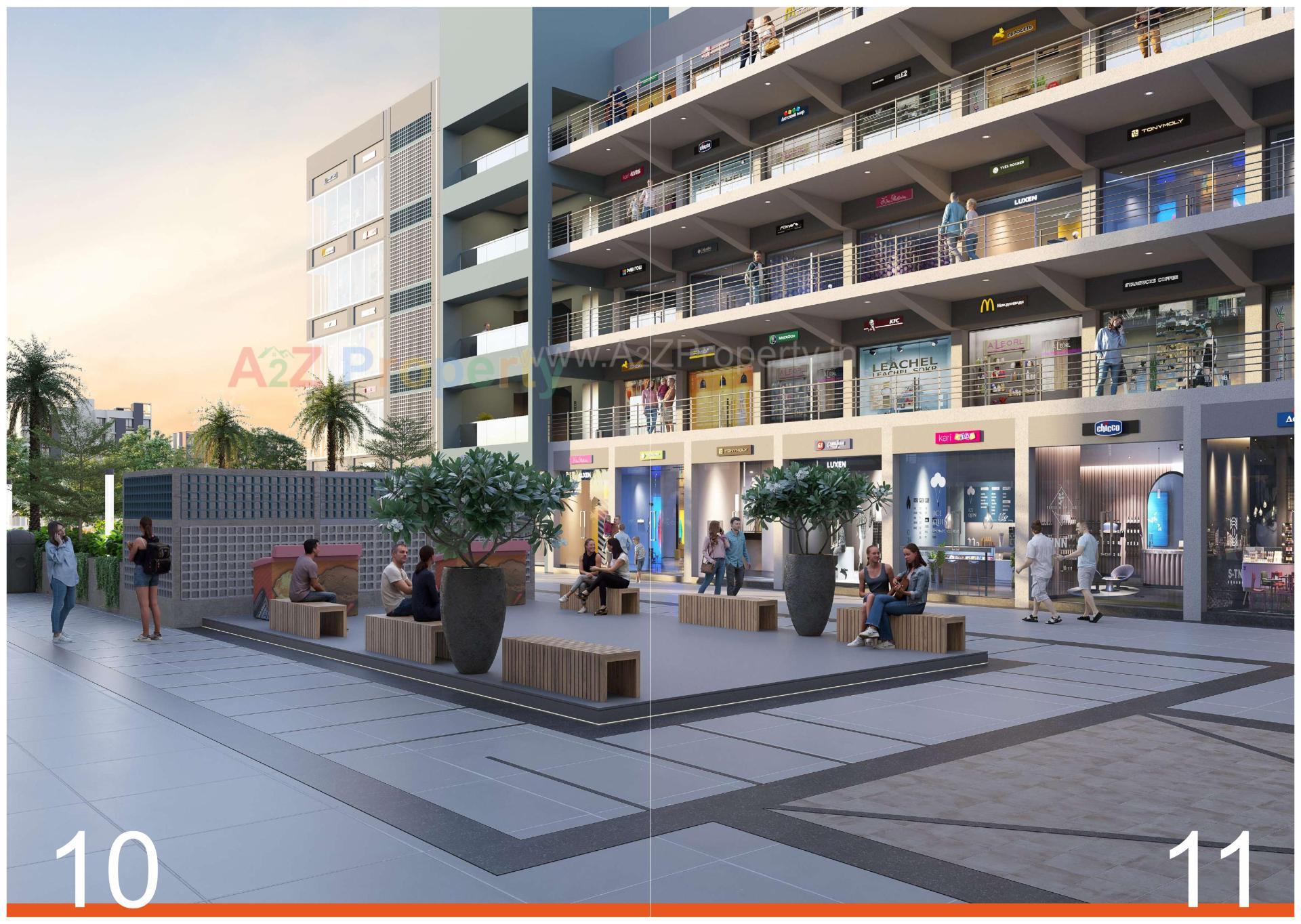 3D Elevation of real estate project Paarijat  Hub located at Ahmedabad, Ahmedabad, Gujarat