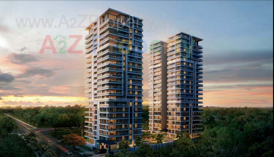 3D Elevation of real estate project Paarijat Eclat Privilon located at Jodhpur, Ahmedabad, Gujarat