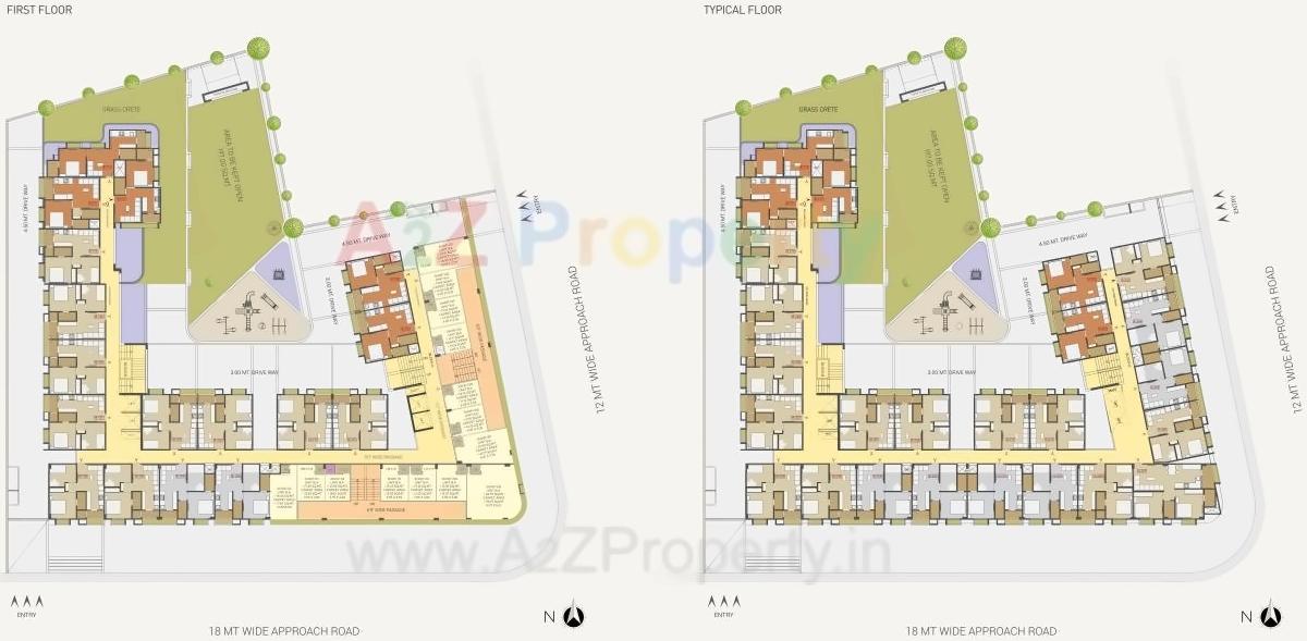 Layout of real estate project Paarijat Heights located at Vatva, Ahmedabad, Gujarat
