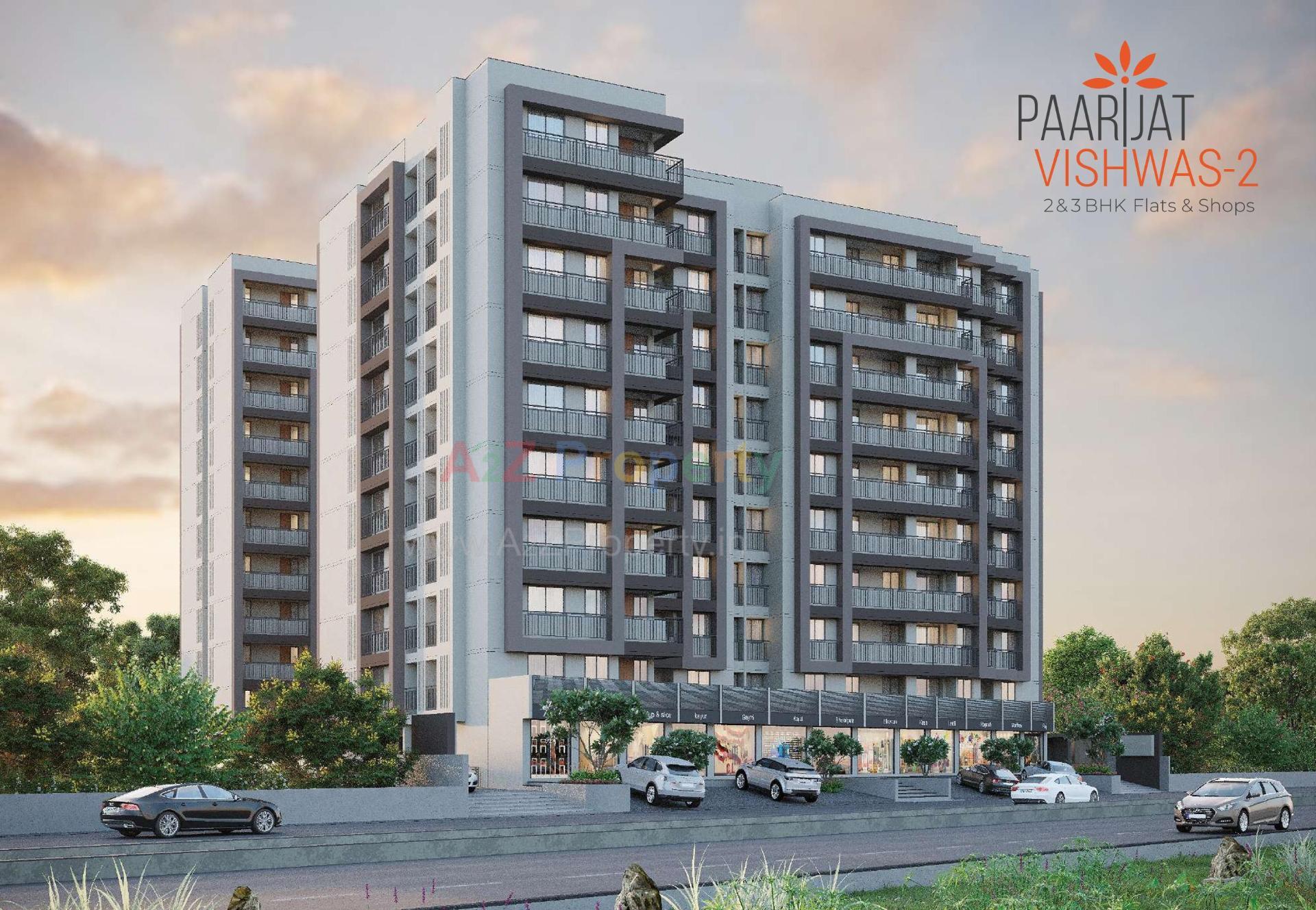 3D Elevation of real estate project Paarijat Vishvash located at Vatva, Ahmedabad, Gujarat