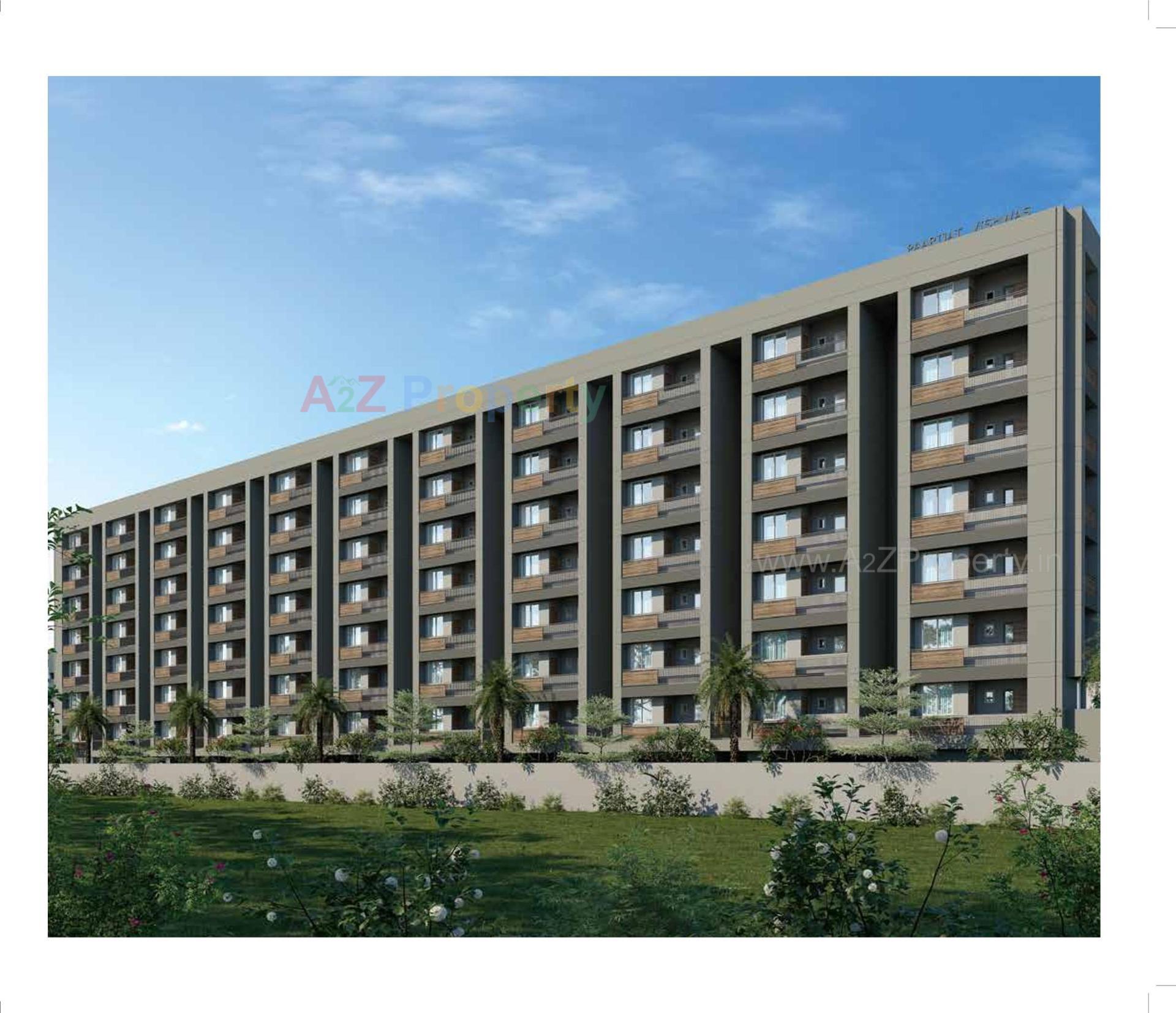 3D Elevation of real estate project Paarijat Vishwas located at Ahmedabad, Ahmedabad, Gujarat