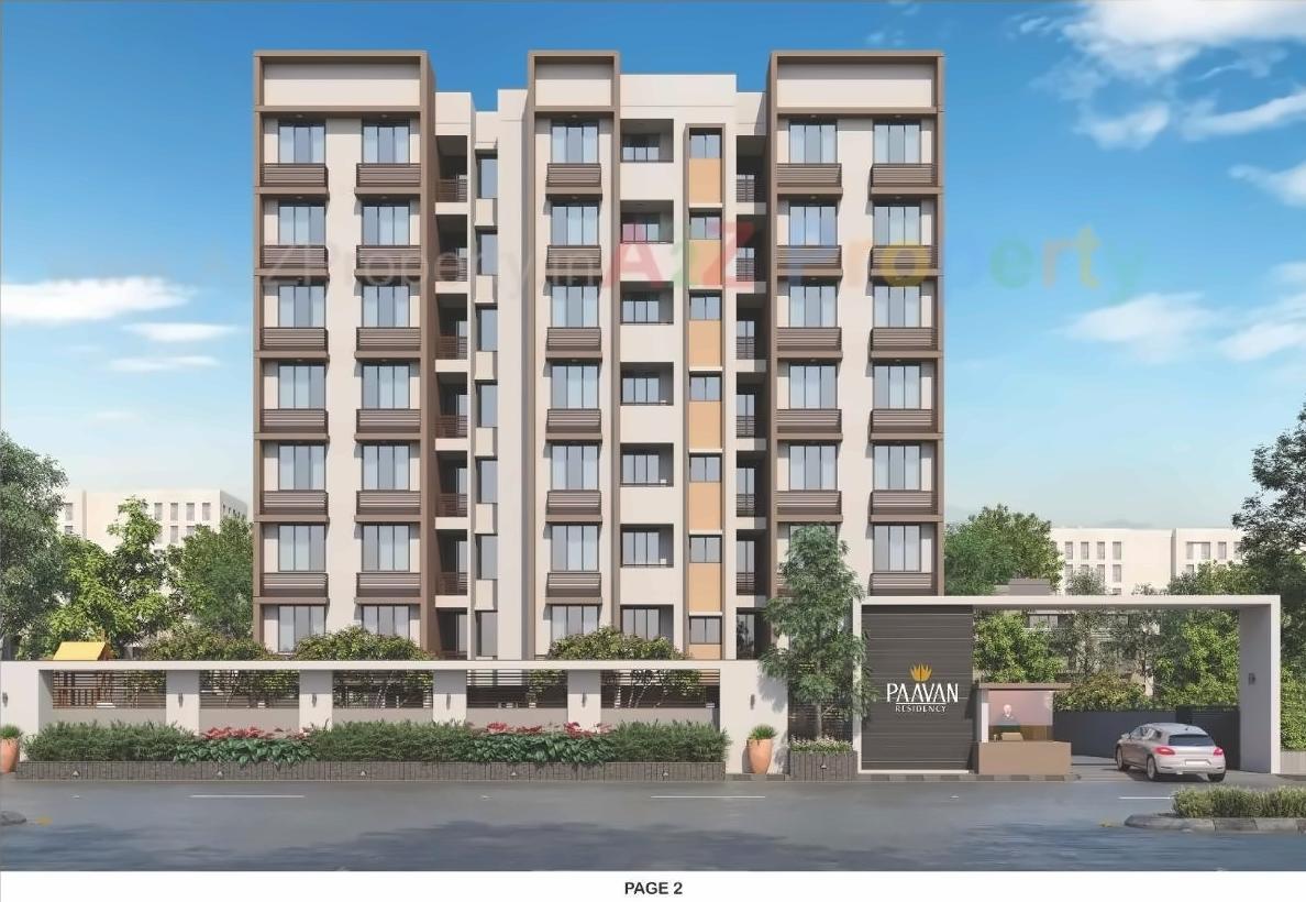 3D Elevation of real estate project Paavan Residency located at Hanspura, Ahmedabad, Gujarat