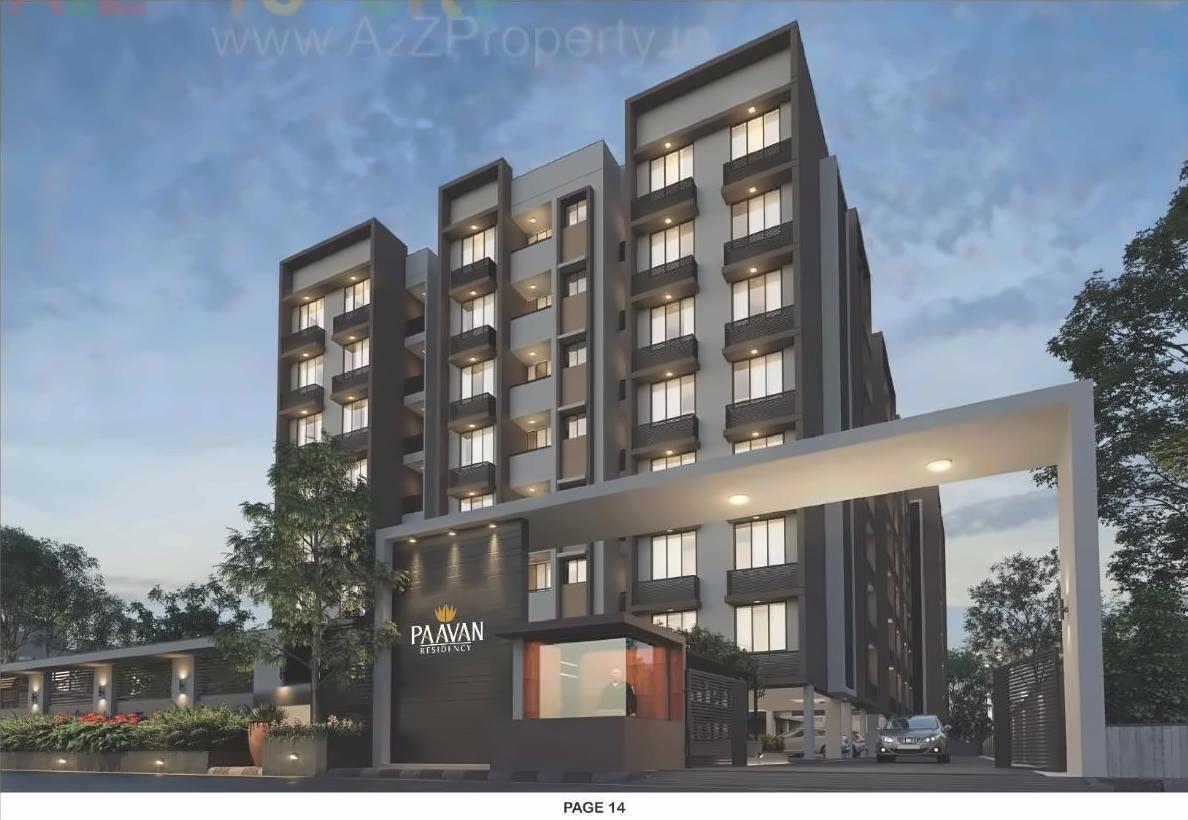 3D Elevation of real estate project Paavan Residency located at Hanspura, Ahmedabad, Gujarat