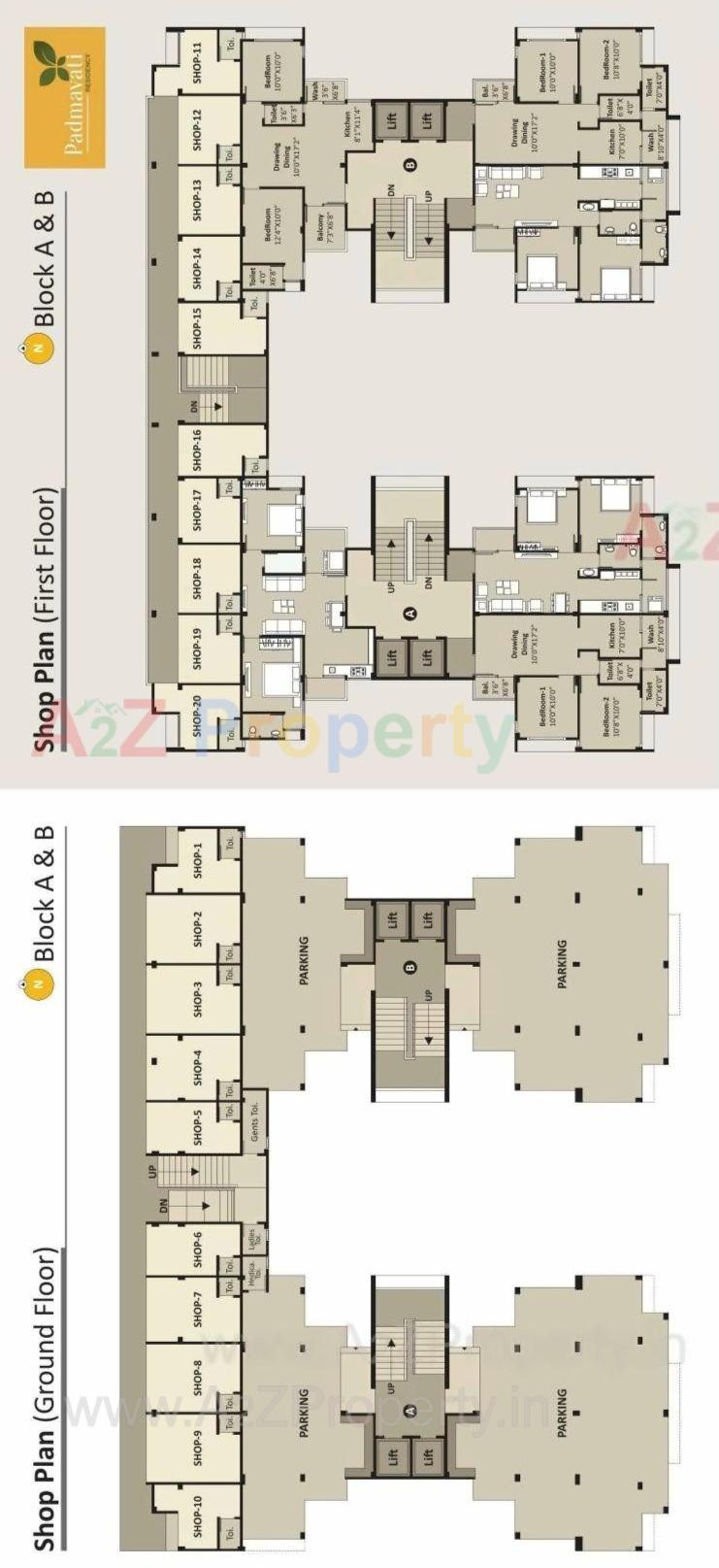 Layout of real estate project Padmavati Residency located at Manipur, Ahmedabad, Gujarat