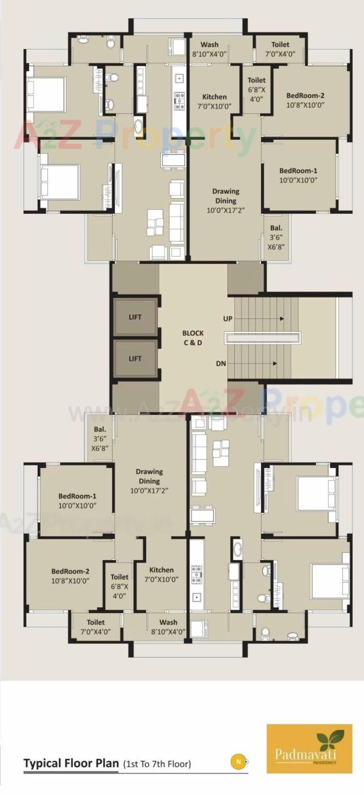 Layout of real estate project Padmavati Residency located at Manipur, Ahmedabad, Gujarat