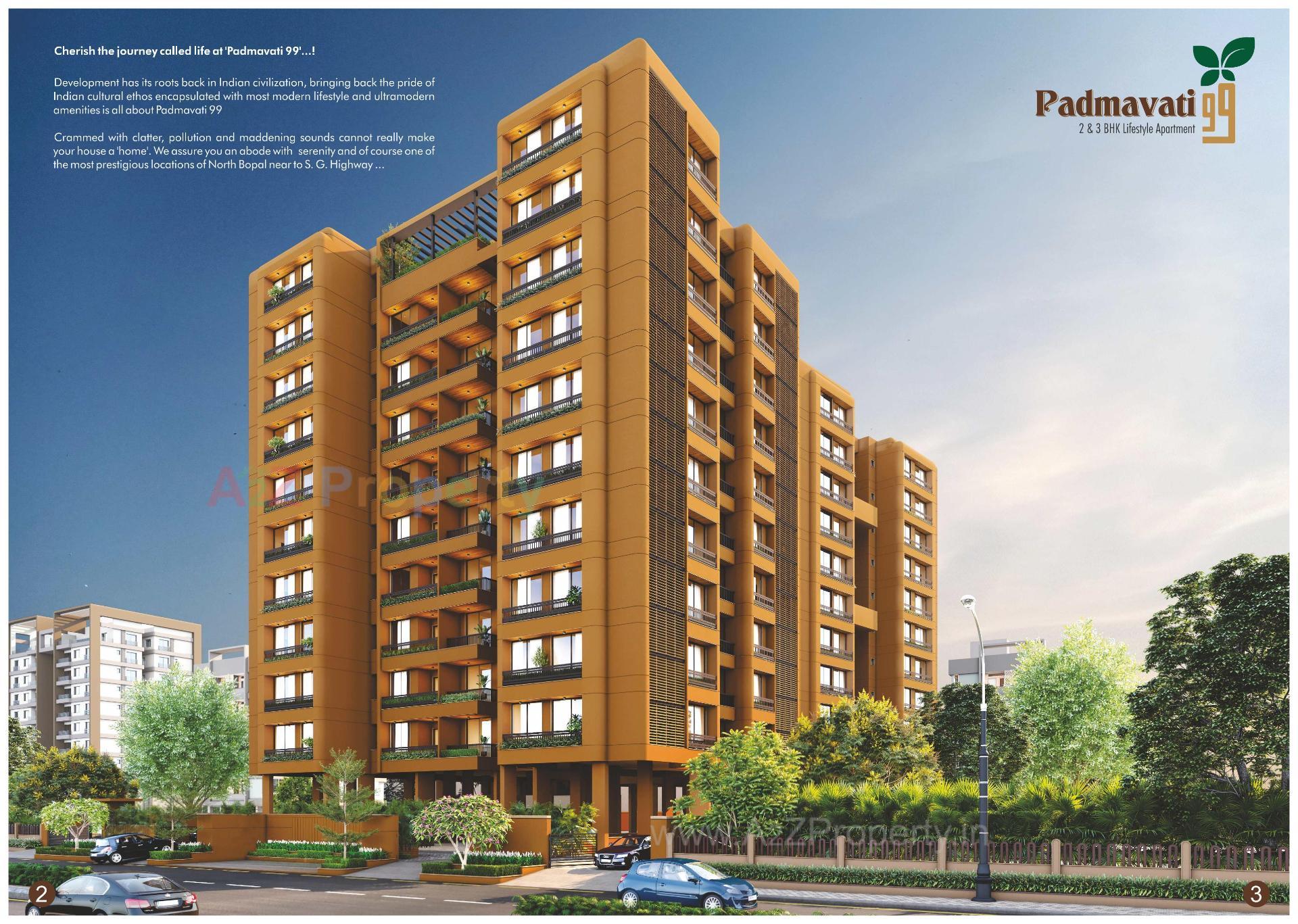 3D Elevation of real estate project Padmavati located at Bopal, Ahmedabad, Gujarat