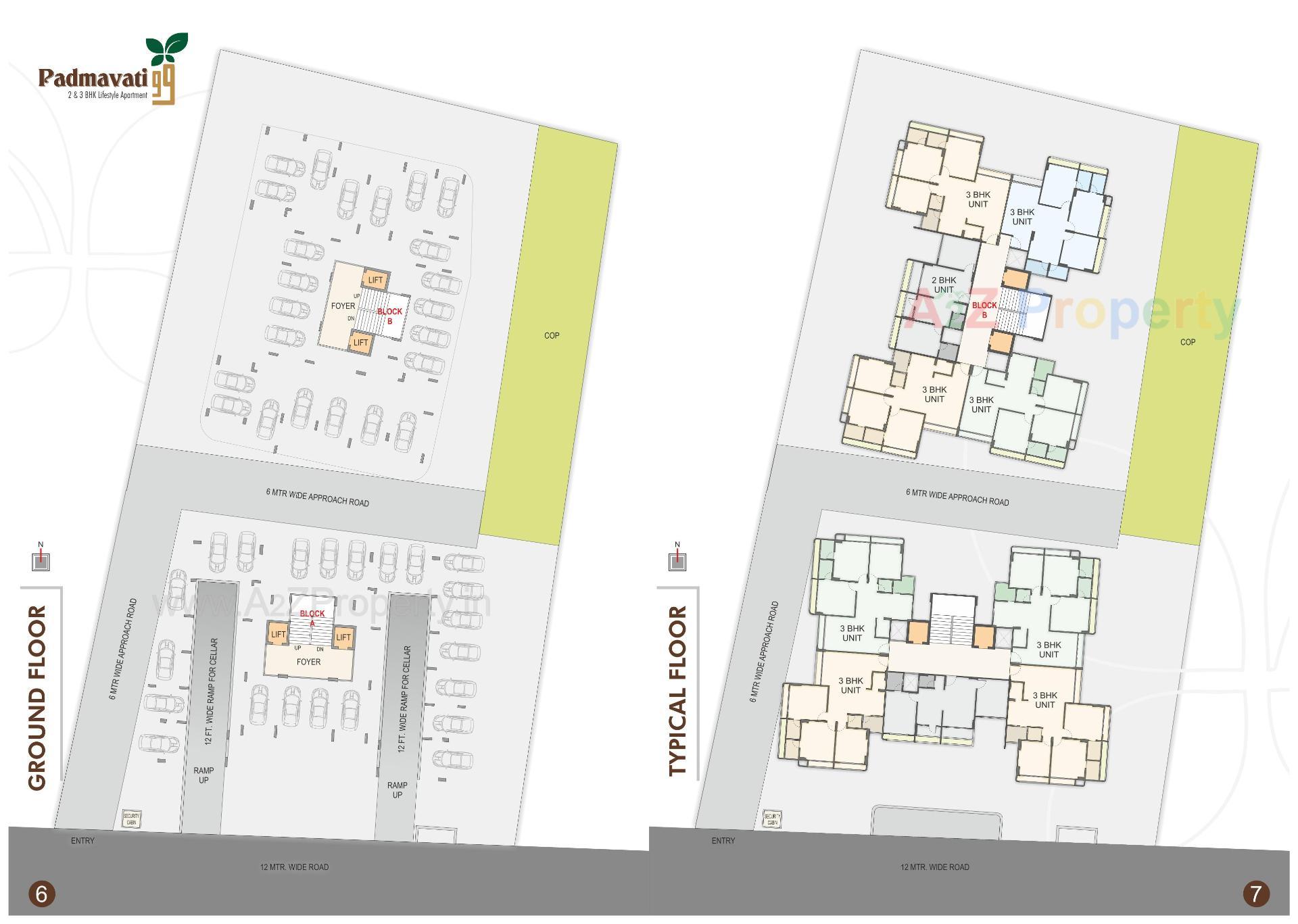 Layout of real estate project Padmavati located at Bopal, Ahmedabad, Gujarat