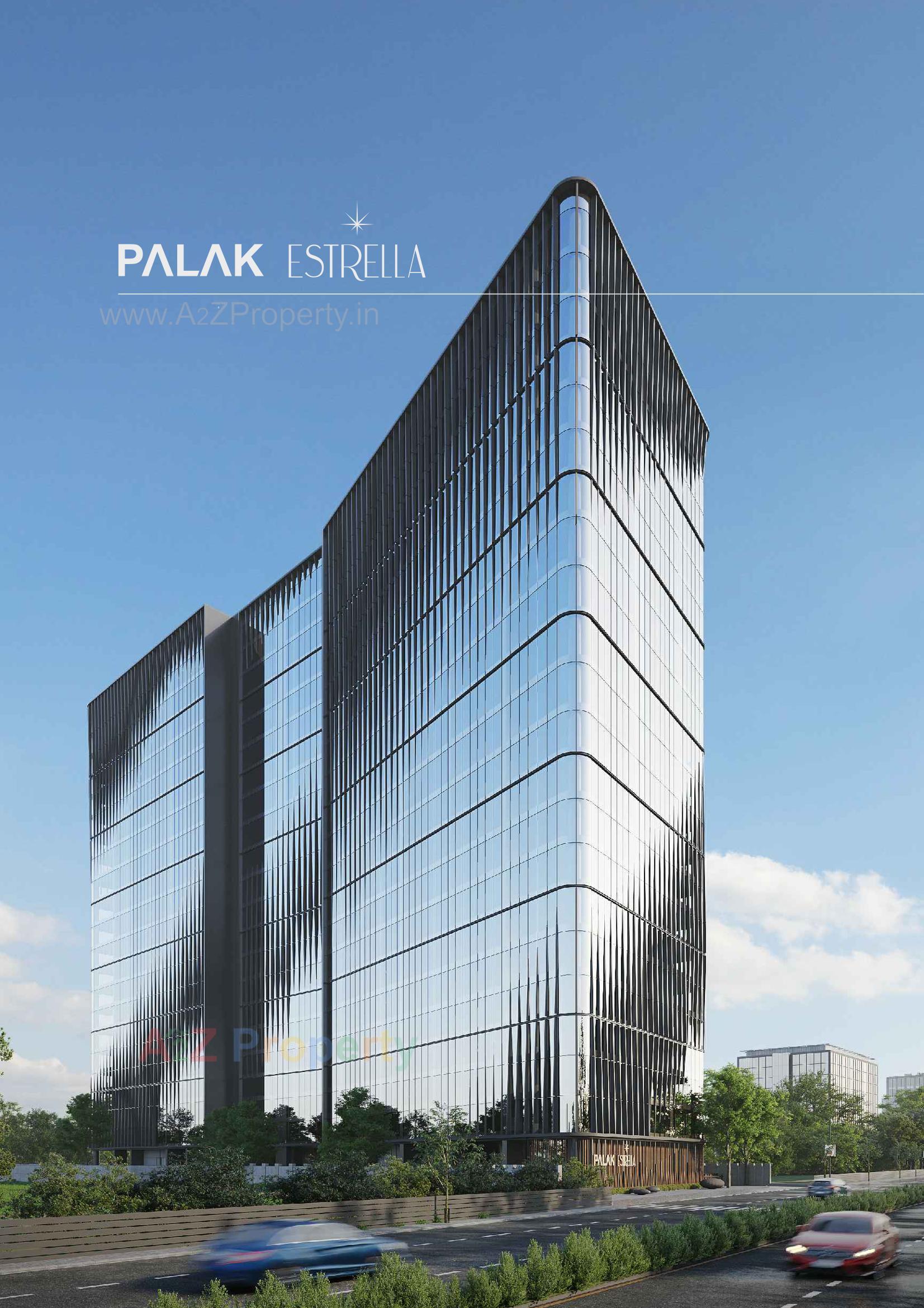 3D Elevation of real estate project Palak Estrella located at Ambli, Ahmedabad, Gujarat