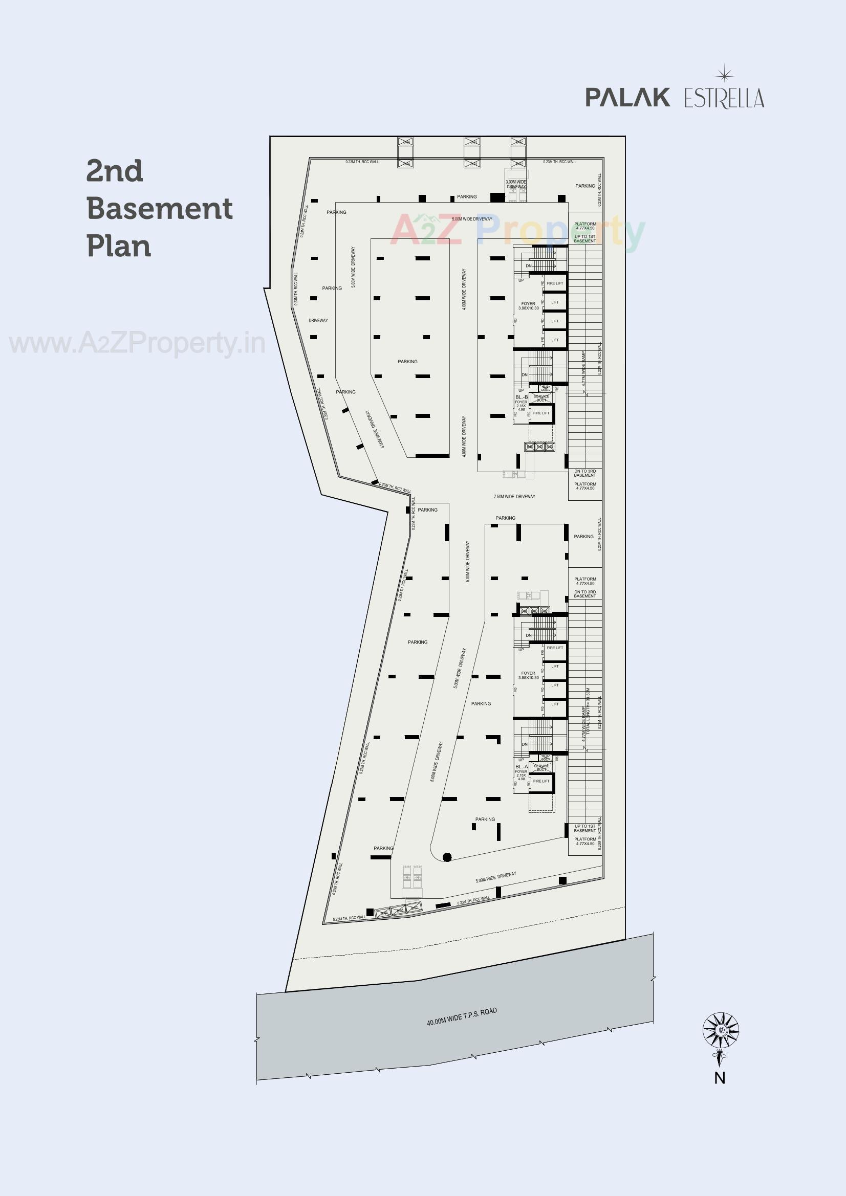 Layout of real estate project Palak Estrella located at Ambli, Ahmedabad, Gujarat