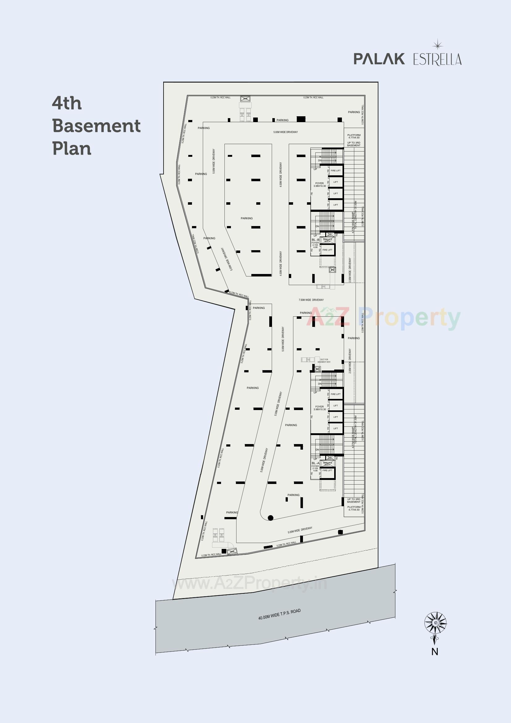 Layout of real estate project Palak Estrella located at Ambli, Ahmedabad, Gujarat