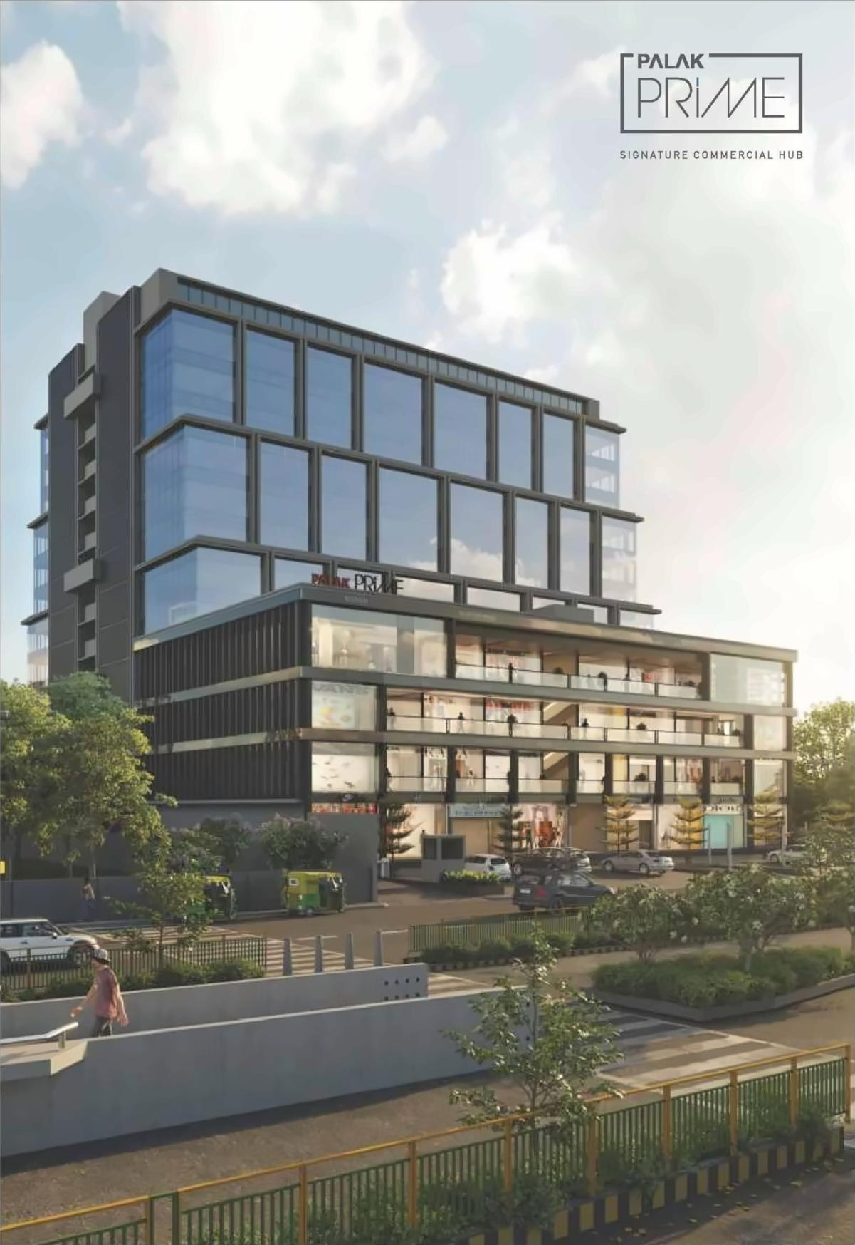 3D Elevation of real estate project Palak Prime located at Ambli, Ahmedabad, Gujarat