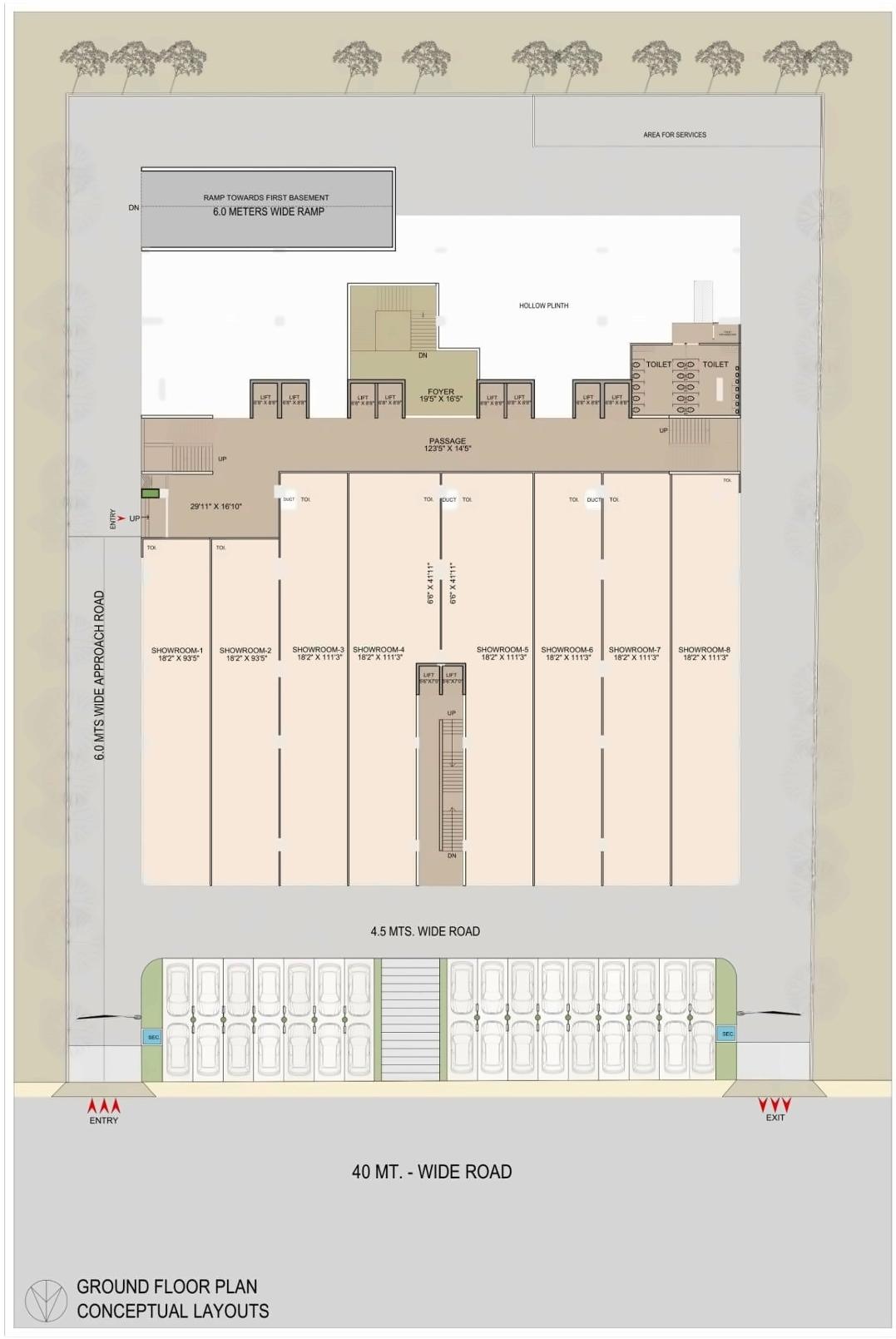 Layout of real estate project Palak Prime located at Ambli, Ahmedabad, Gujarat