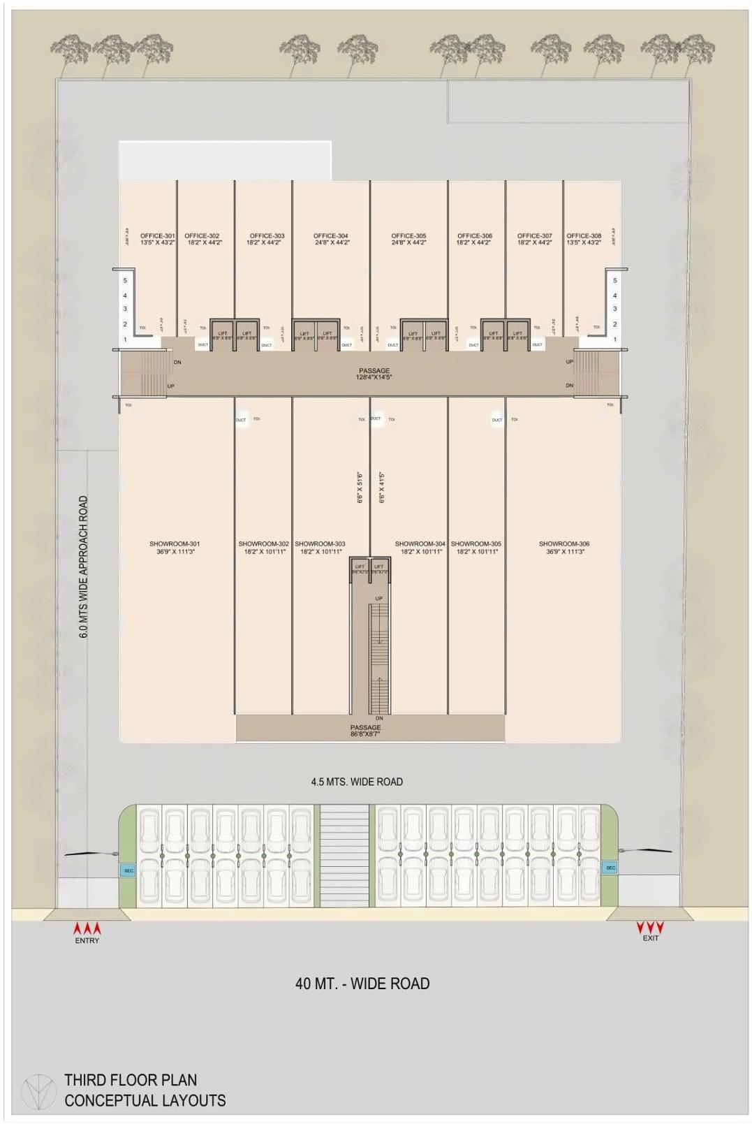 Layout of real estate project Palak Prime located at Ambli, Ahmedabad, Gujarat