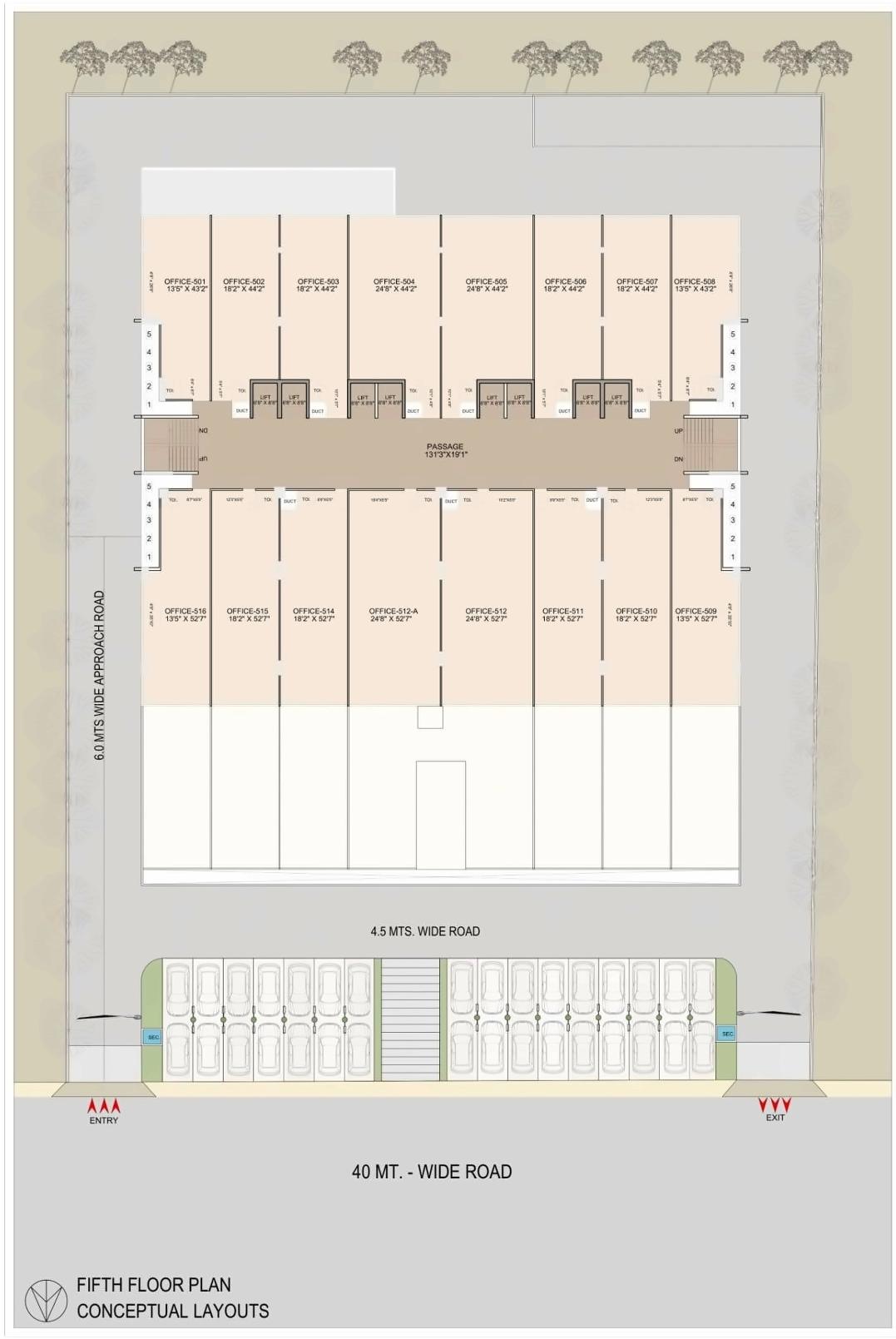 Layout of real estate project Palak Prime located at Ambli, Ahmedabad, Gujarat
