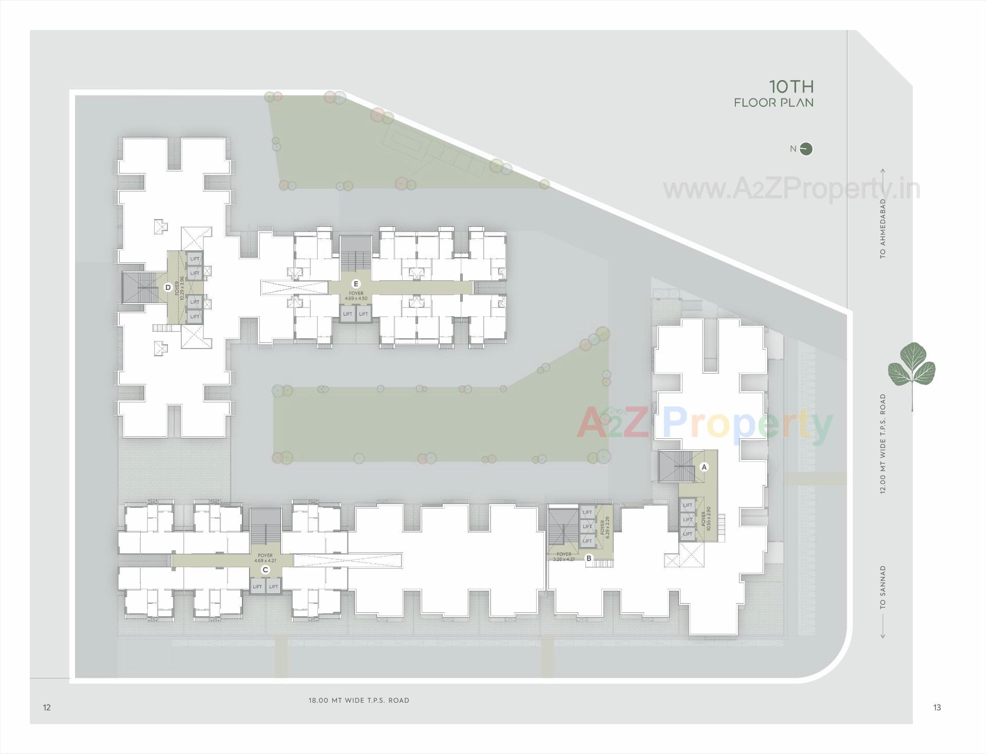 Layout of real estate project Palash Homes located at Sarkhej, Ahmedabad, Gujarat
