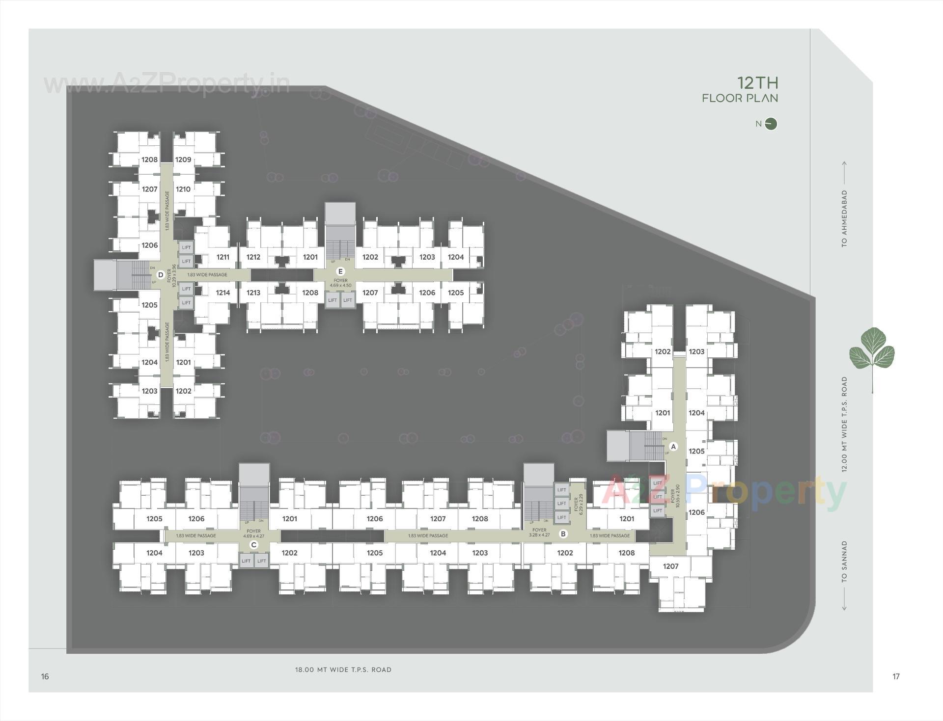 Layout of real estate project Palash Homes located at Sarkhej, Ahmedabad, Gujarat