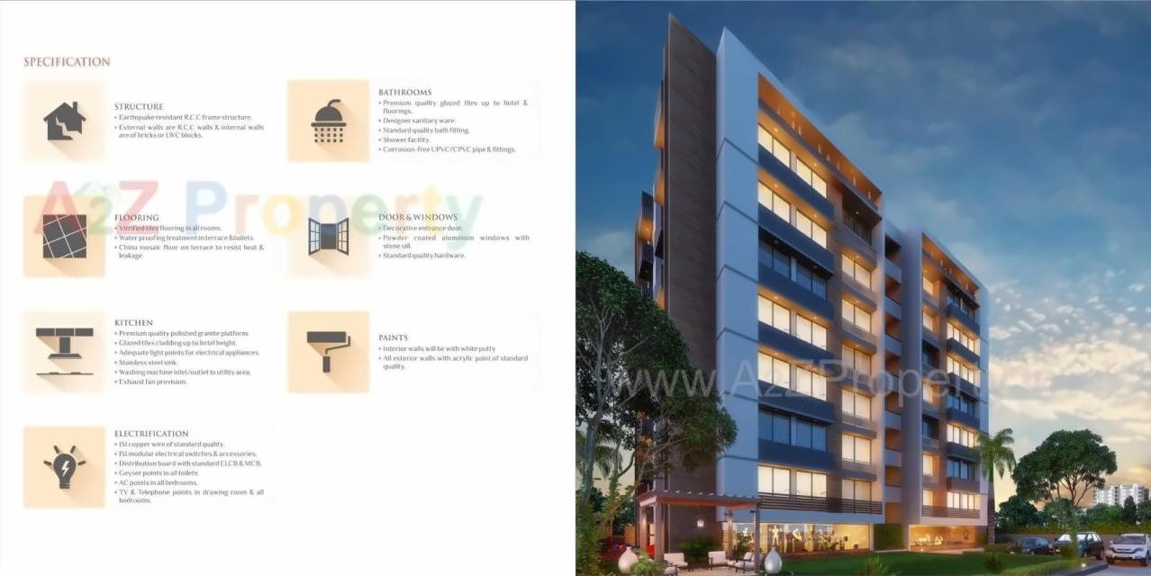 3D Elevation of real estate project Palash Residences located at Bopal, Ahmedabad, Gujarat