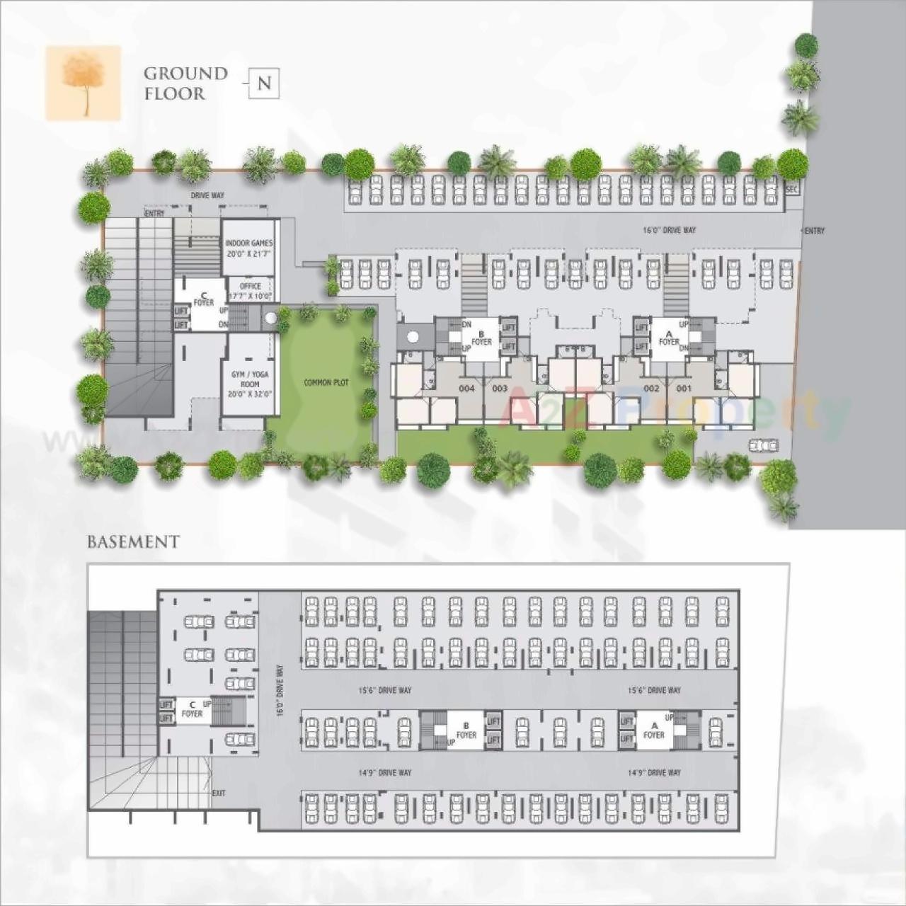 Layout of real estate project Palash Residences located at Bopal, Ahmedabad, Gujarat
