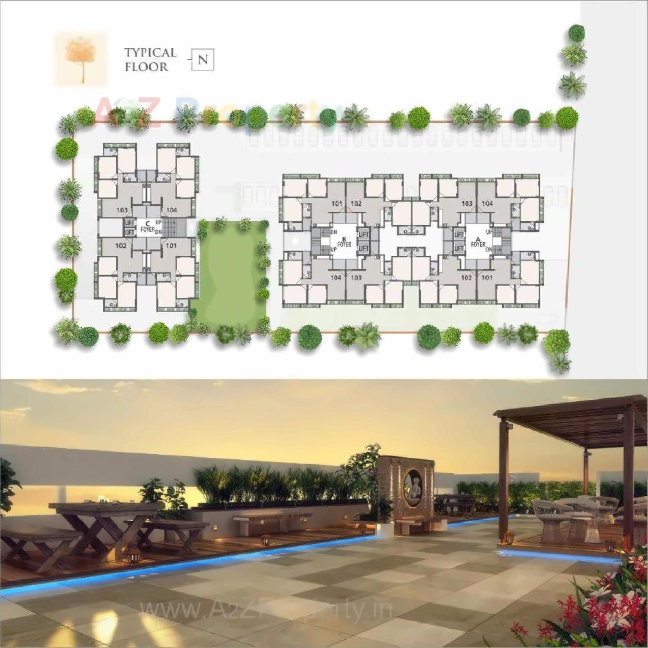 Layout of real estate project Palash Residences located at Bopal, Ahmedabad, Gujarat