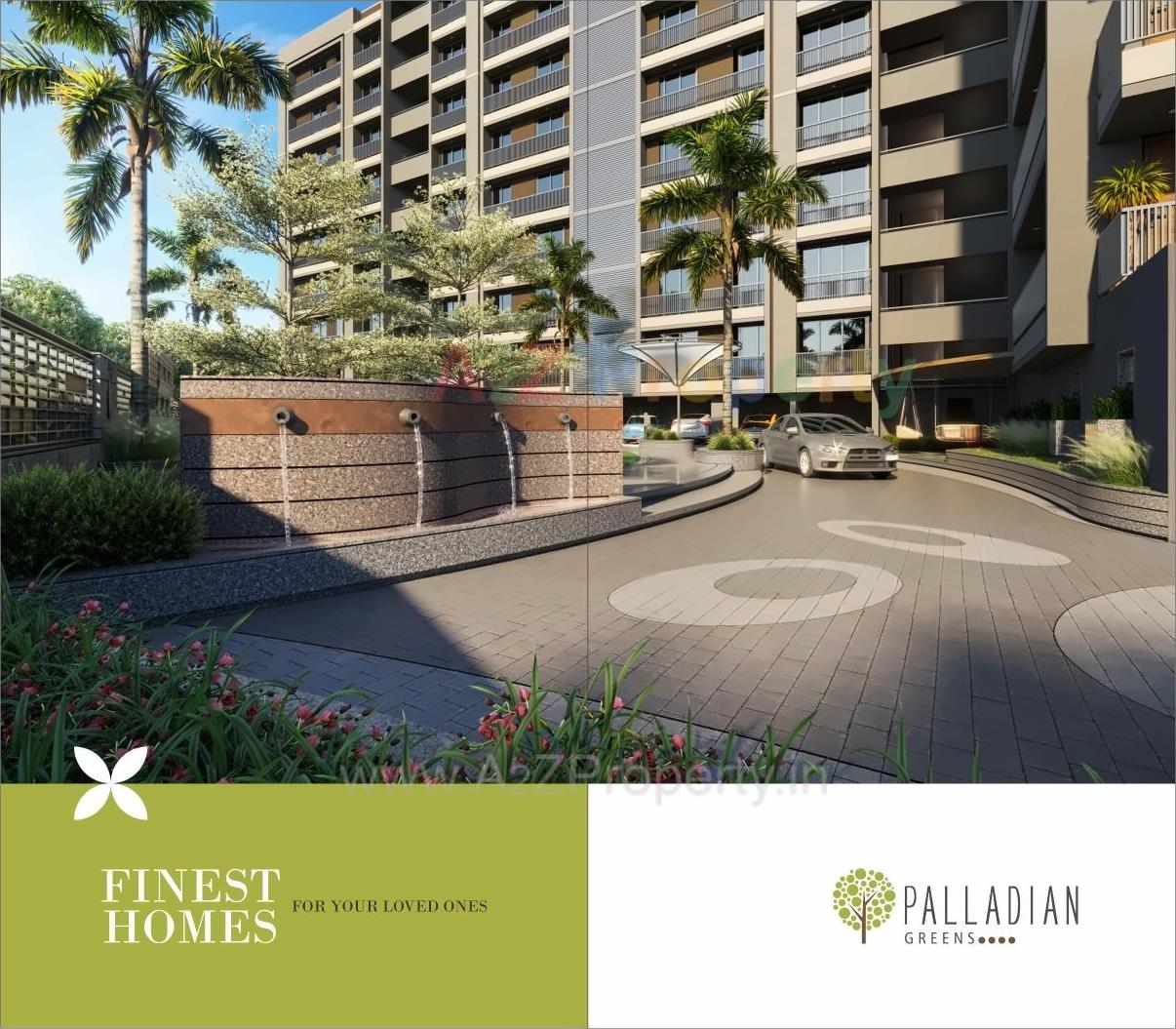 3D Elevation of real estate project Palladian Greens located at Ghuma, Ahmedabad, Gujarat