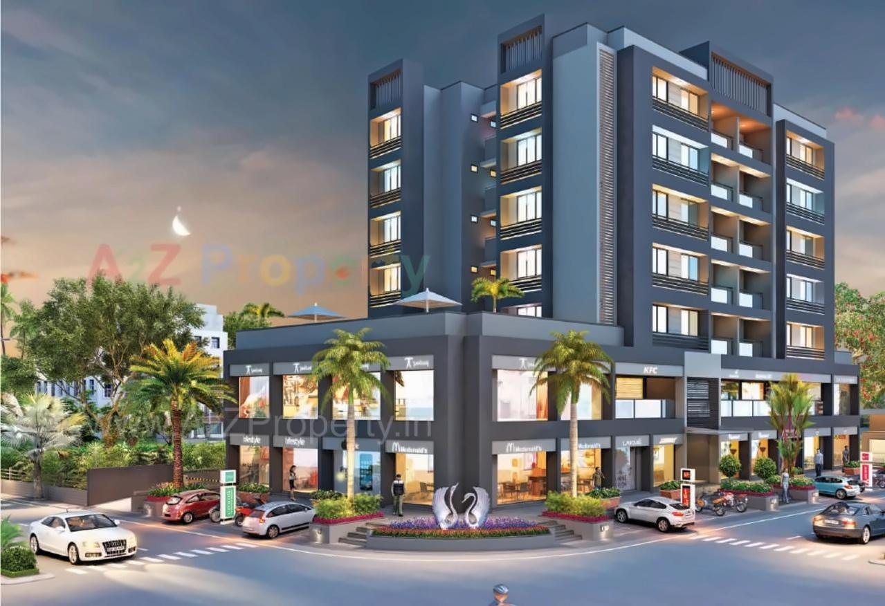 3D Elevation of real estate project Palm Glory located at Sola, Ahmedabad, Gujarat
