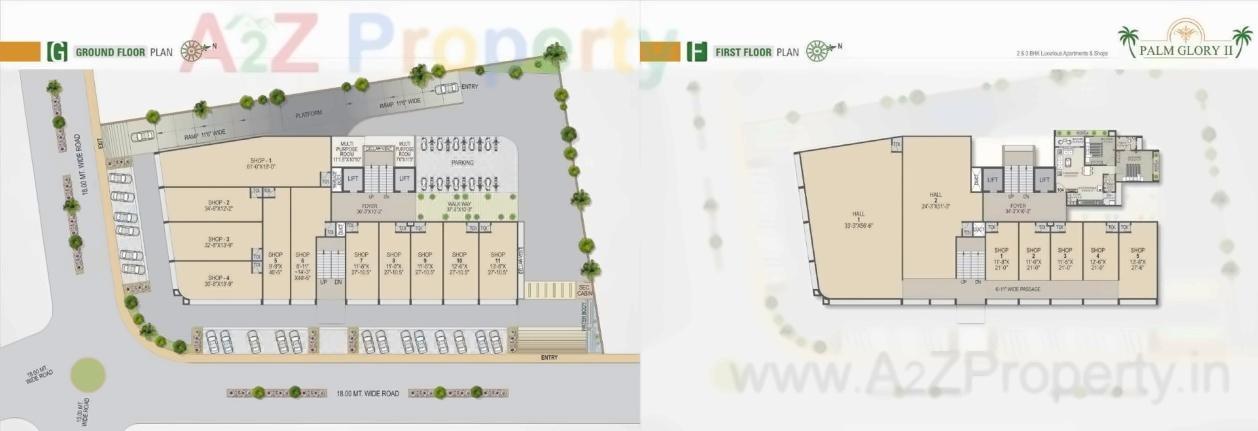 Layout of real estate project Palm Glory located at Sola, Ahmedabad, Gujarat