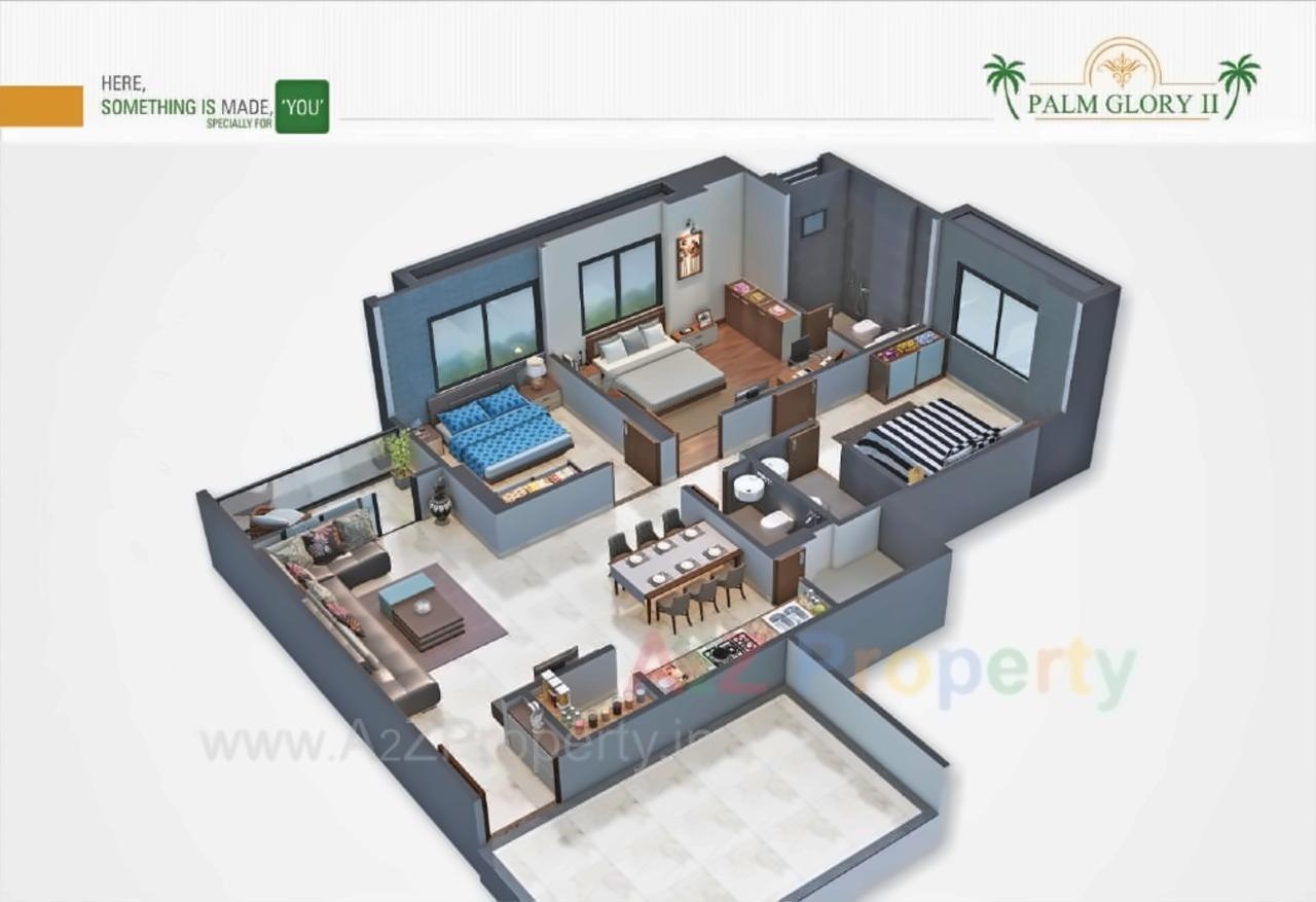 Layout of real estate project Palm Glory located at Sola, Ahmedabad, Gujarat