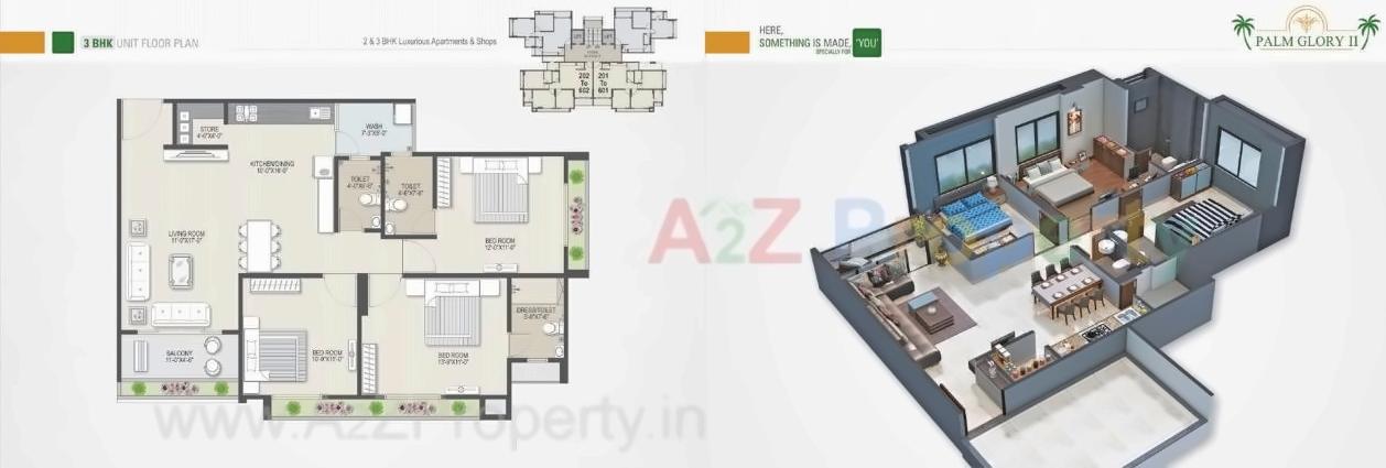 Layout of real estate project Palm Glory located at Sola, Ahmedabad, Gujarat