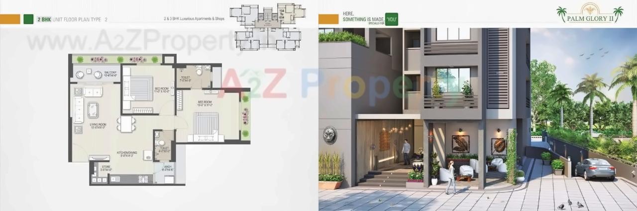 Layout of real estate project Palm Glory located at Sola, Ahmedabad, Gujarat