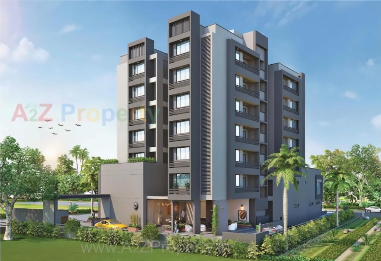 3D Elevation of real estate project Palm Glory located at Sola, Ahmedabad, Gujarat
