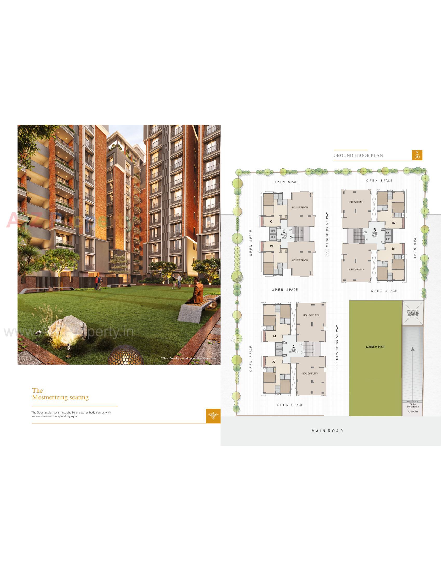 Layout of real estate project Palm Glory located at Sola, Ahmedabad, Gujarat