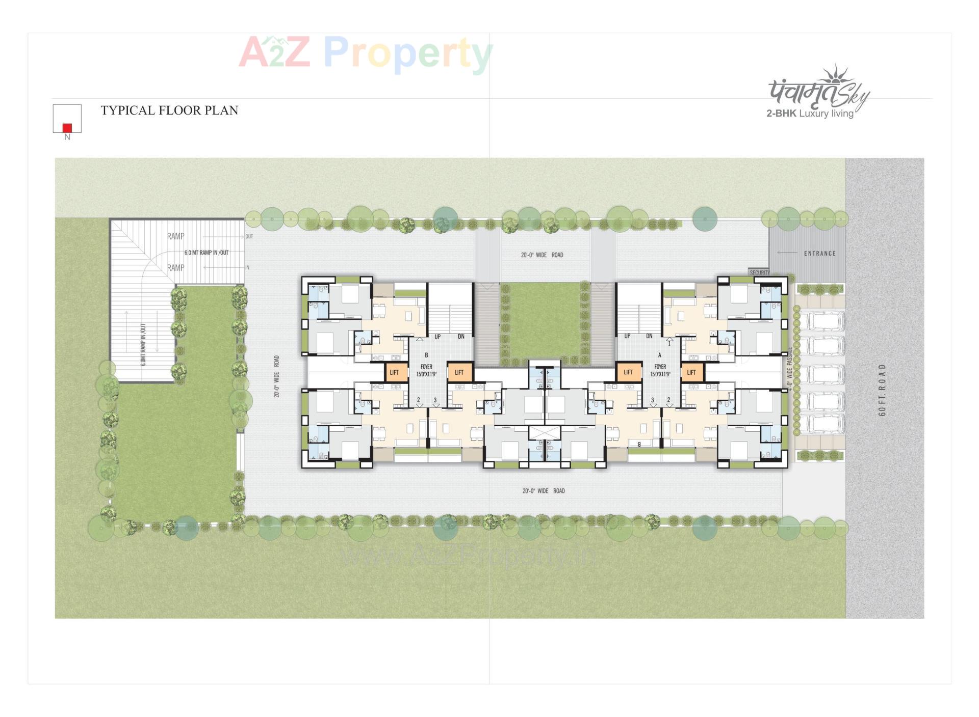Layout of real estate project Panchamrut Sky located at Gota, Ahmedabad, Gujarat