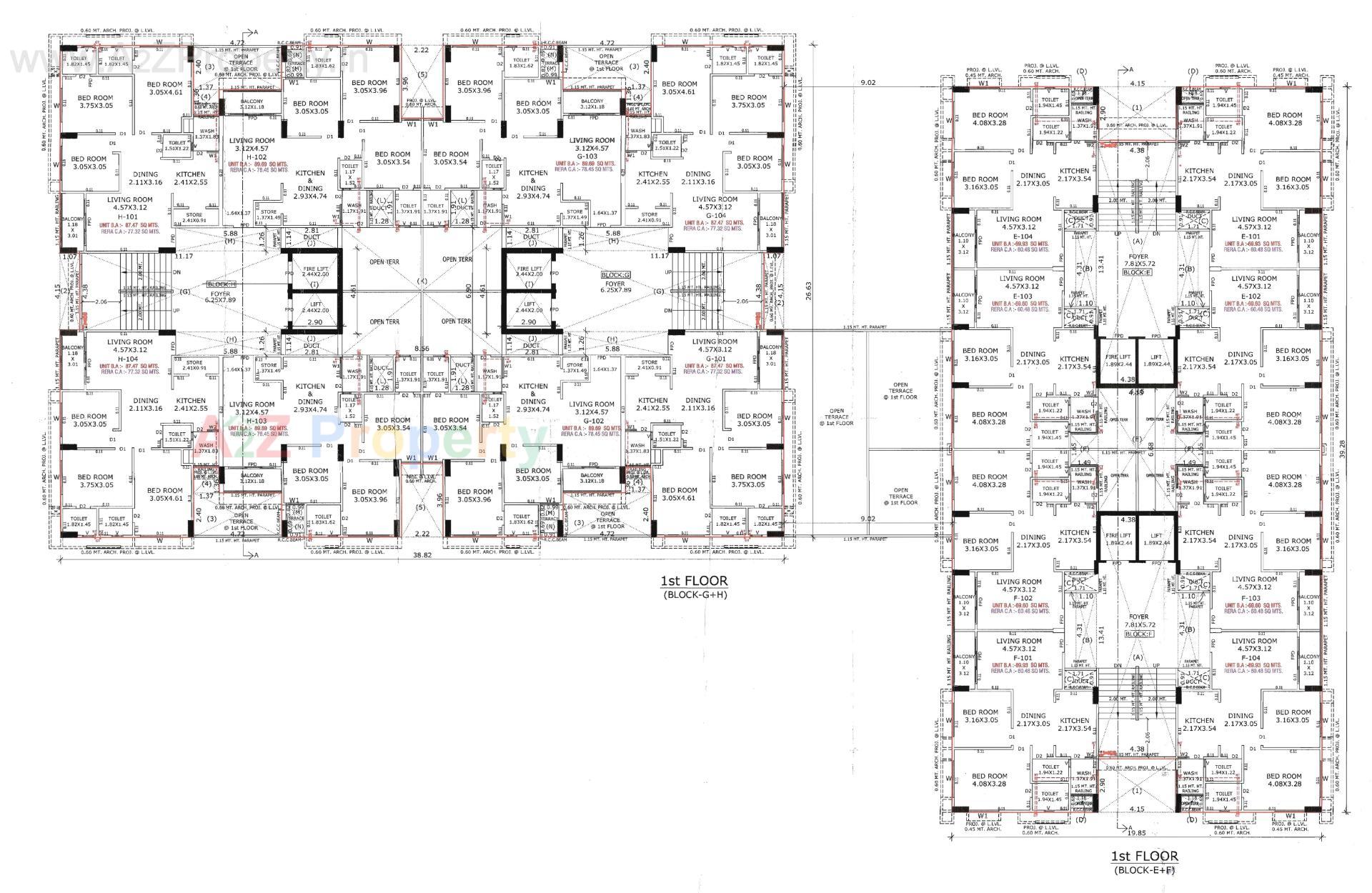 Layout of real estate project Panchamrut Skyz located at Saij, Ahmedabad, Gujarat