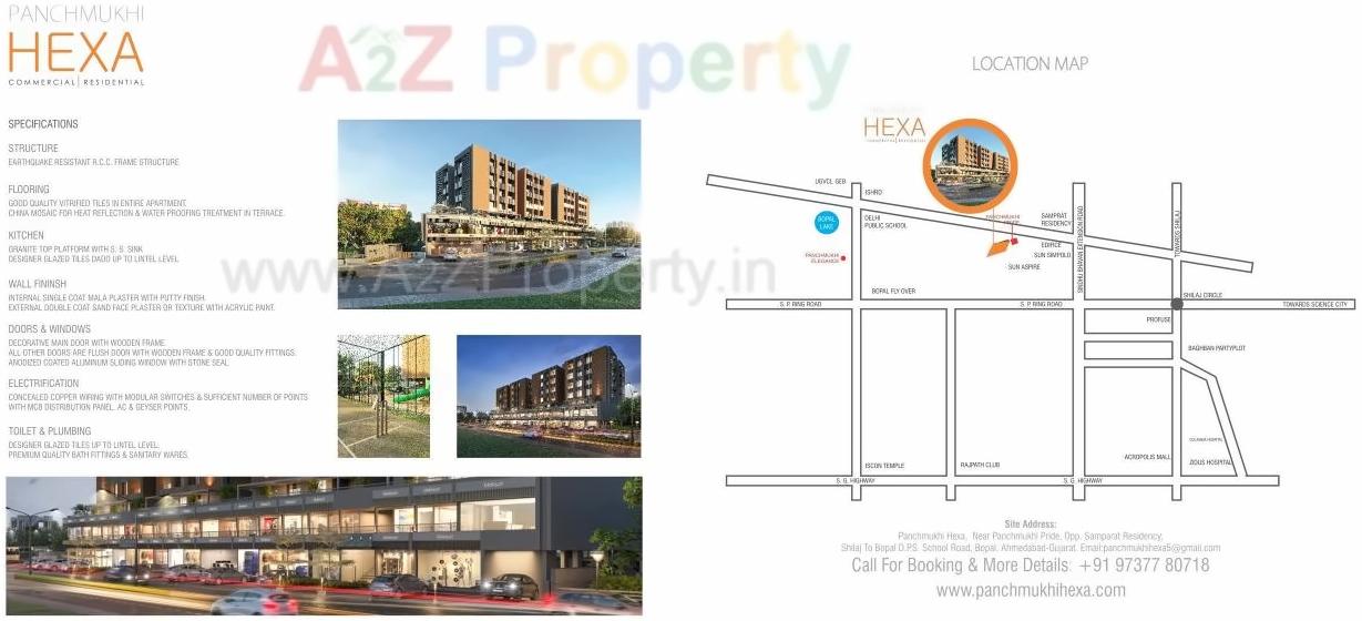  of real estate project Panchmukhi Hexa located at Bopal, Ahmedabad, Gujarat