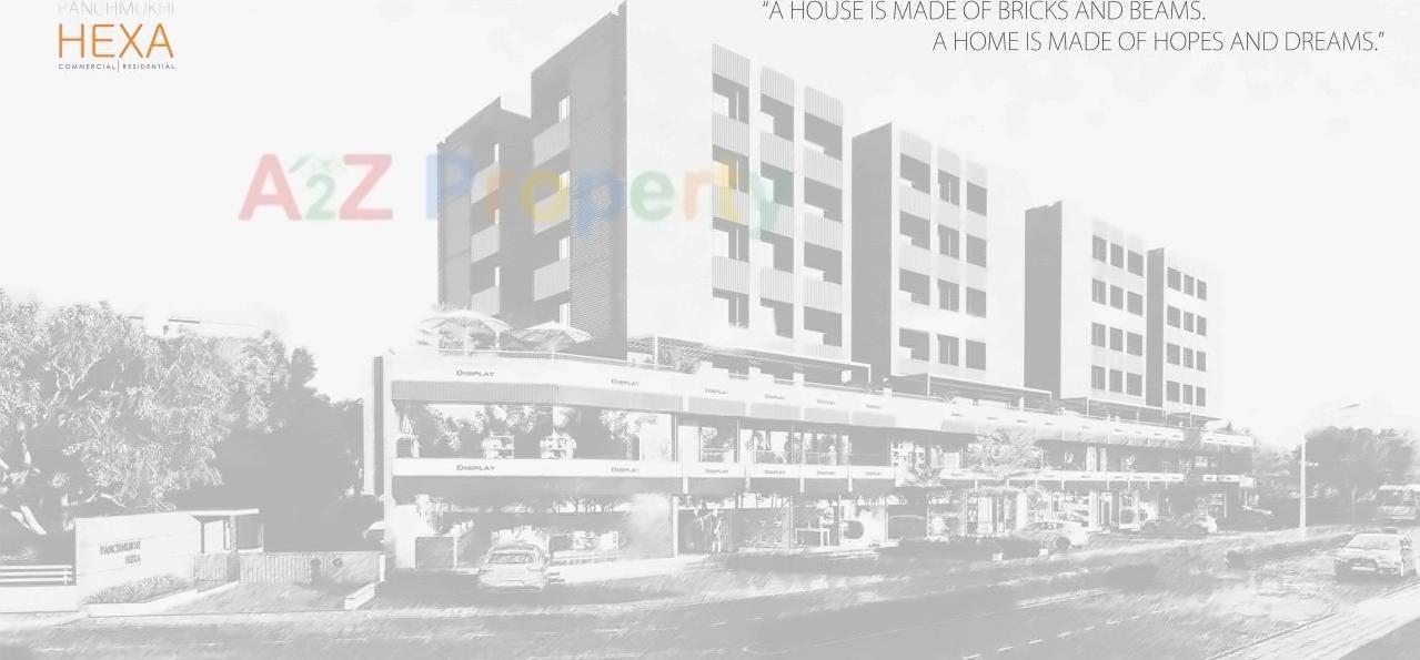 3D Elevation of real estate project Panchmukhi Hexa located at Bopal, Ahmedabad, Gujarat