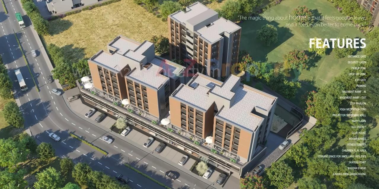 3D Elevation of real estate project Panchmukhi Hexa located at Bopal, Ahmedabad, Gujarat