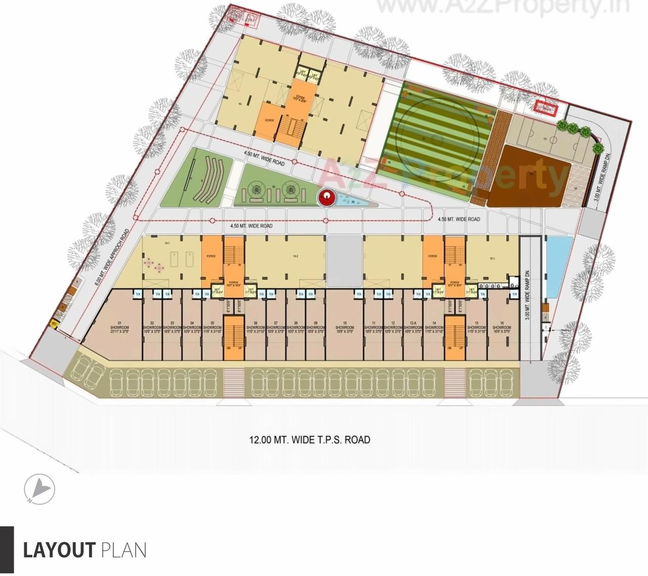 Layout of real estate project Panchmukhi Hexa located at Bopal, Ahmedabad, Gujarat
