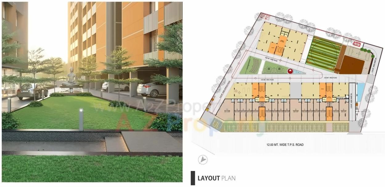 Layout of real estate project Panchmukhi Hexa located at Bopal, Ahmedabad, Gujarat