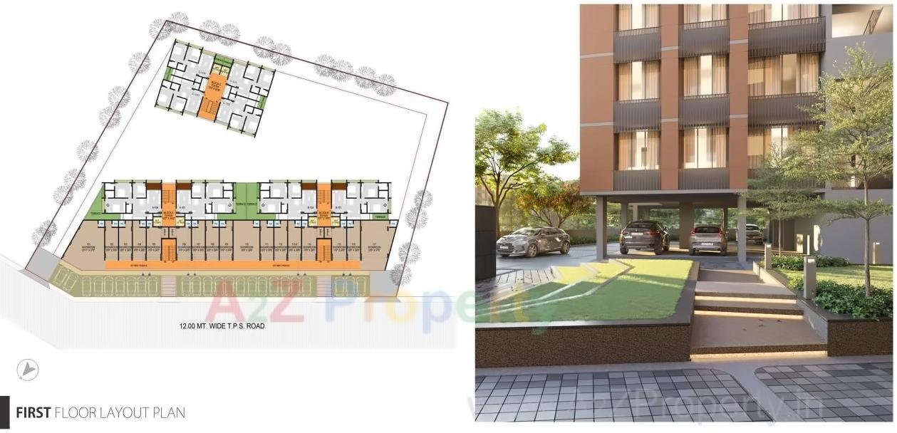 Layout of real estate project Panchmukhi Hexa located at Bopal, Ahmedabad, Gujarat