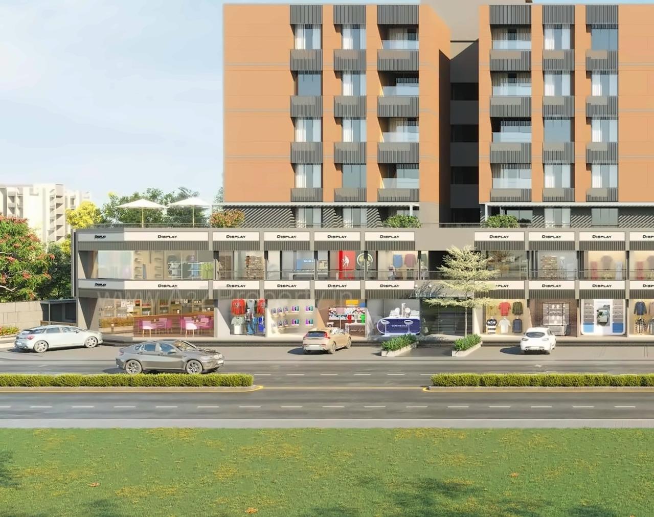 3D Elevation of real estate project Panchmukhi Hexa located at Bopal, Ahmedabad, Gujarat