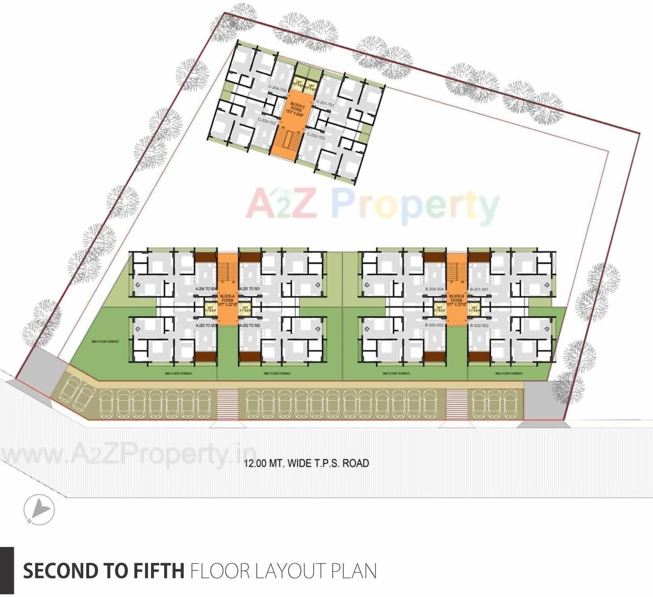 Layout of real estate project Panchmukhi Hexa located at Bopal, Ahmedabad, Gujarat