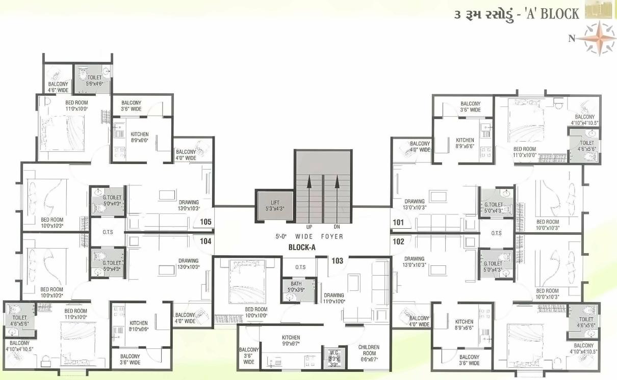 Layout of real estate project Panchratna Residency located at Geratpur, Ahmedabad, Gujarat