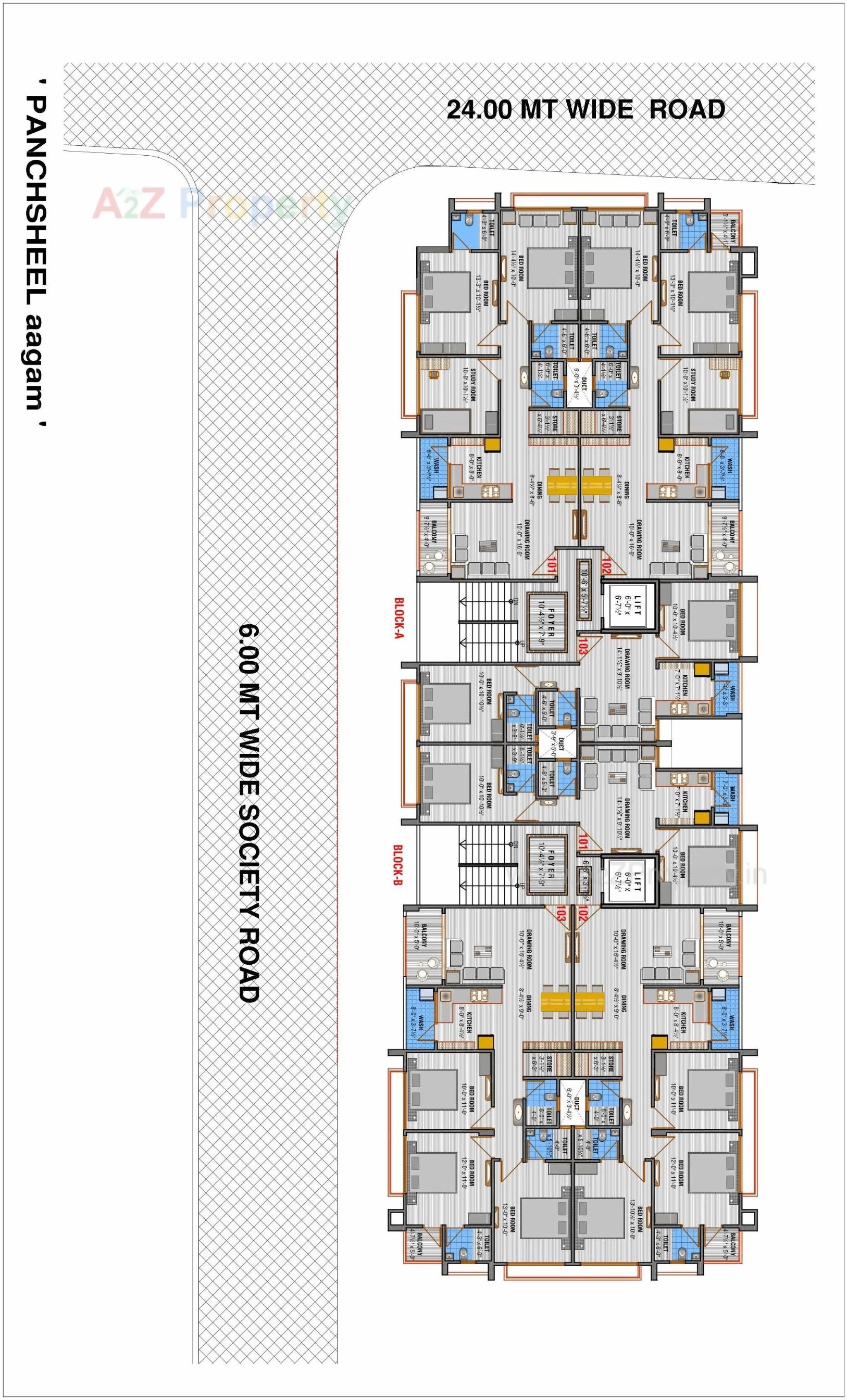 Layout of real estate project Panchshil Aagam located at Ahmedabad, Ahmedabad, Gujarat