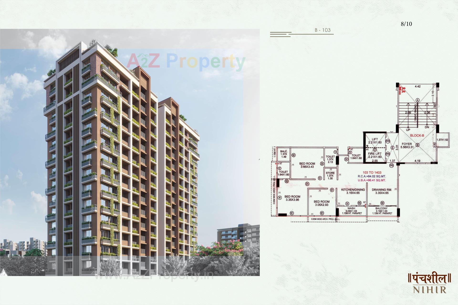 Layout of real estate project Panchshil Nihir located at Paldi, Ahmedabad, Gujarat