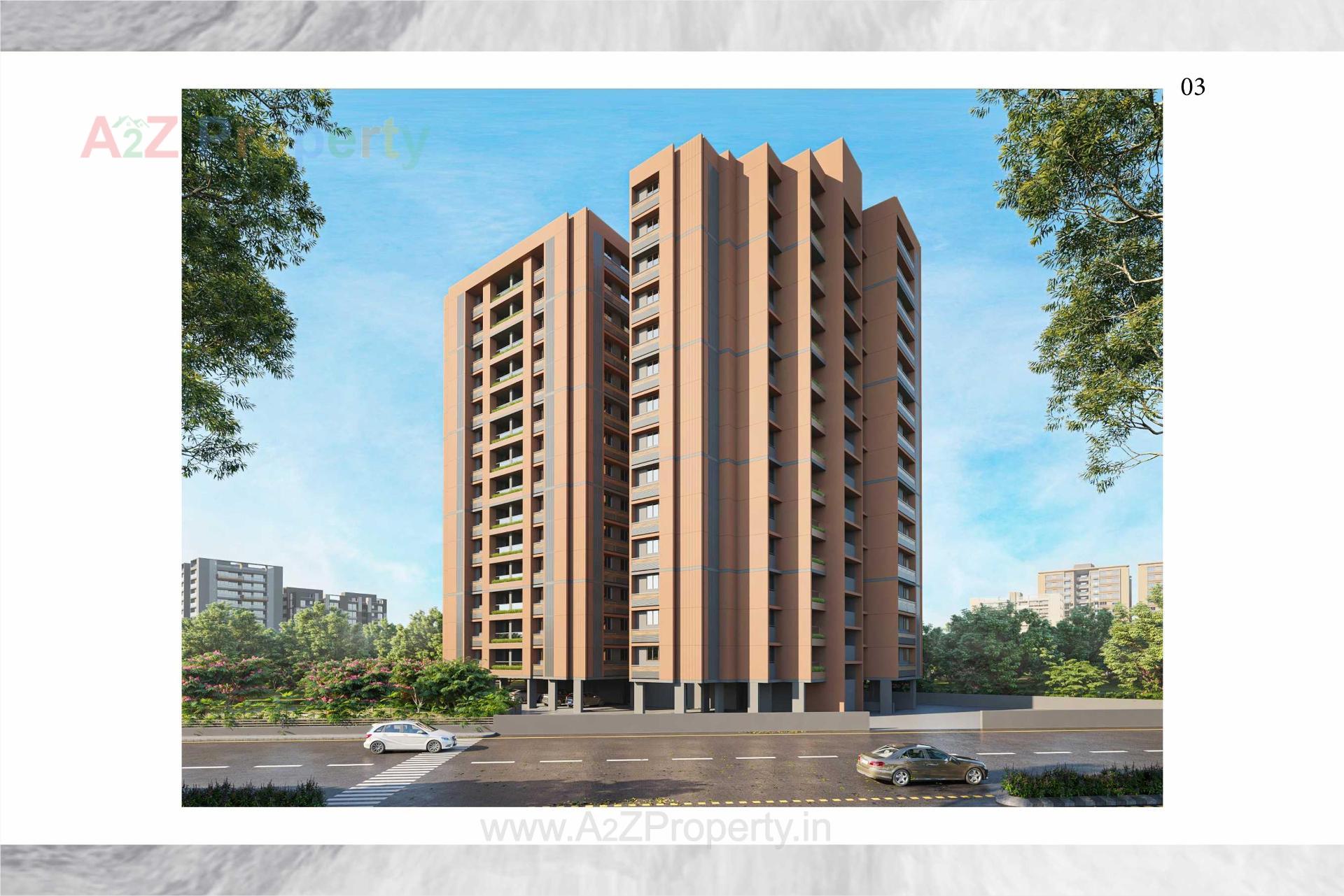 3D Elevation of real estate project Panchshil Sundaram located at Khokhara, Ahmedabad, Gujarat