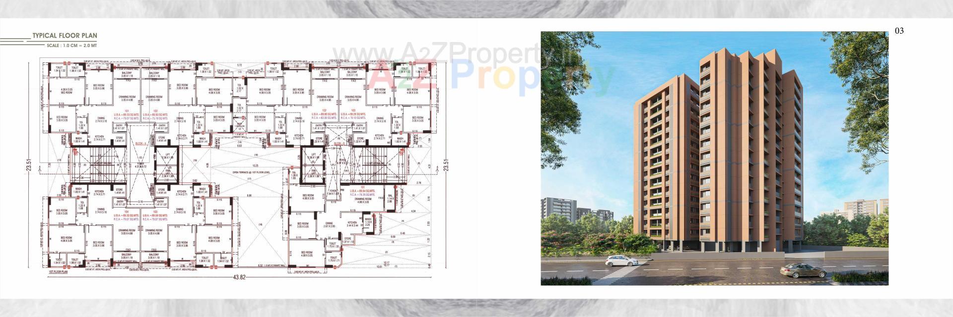 Layout of real estate project Panchshil Sundaram located at Khokhara, Ahmedabad, Gujarat
