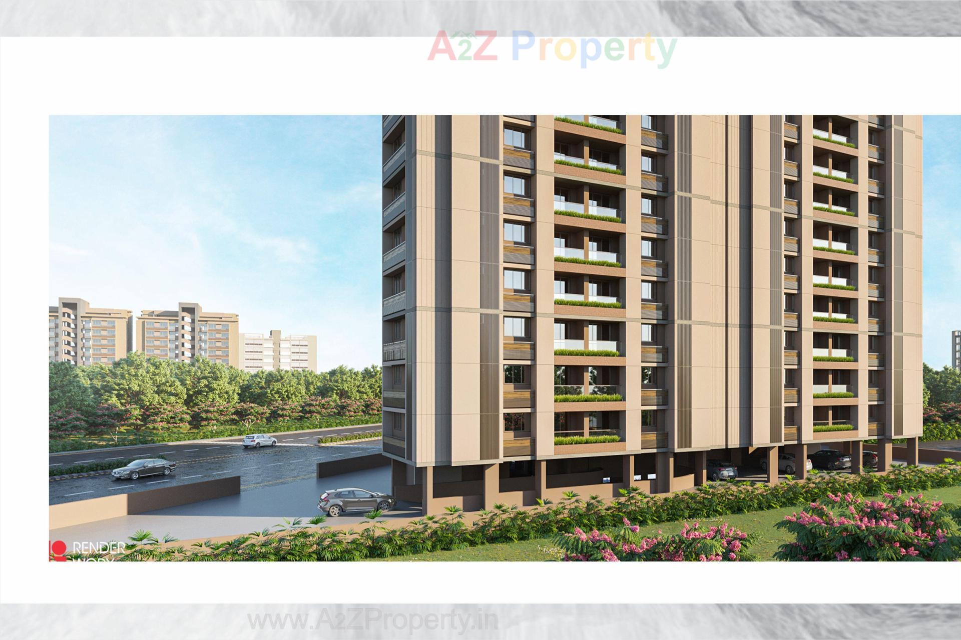 3D Elevation of real estate project Panchshil Sundaram located at Khokhara, Ahmedabad, Gujarat